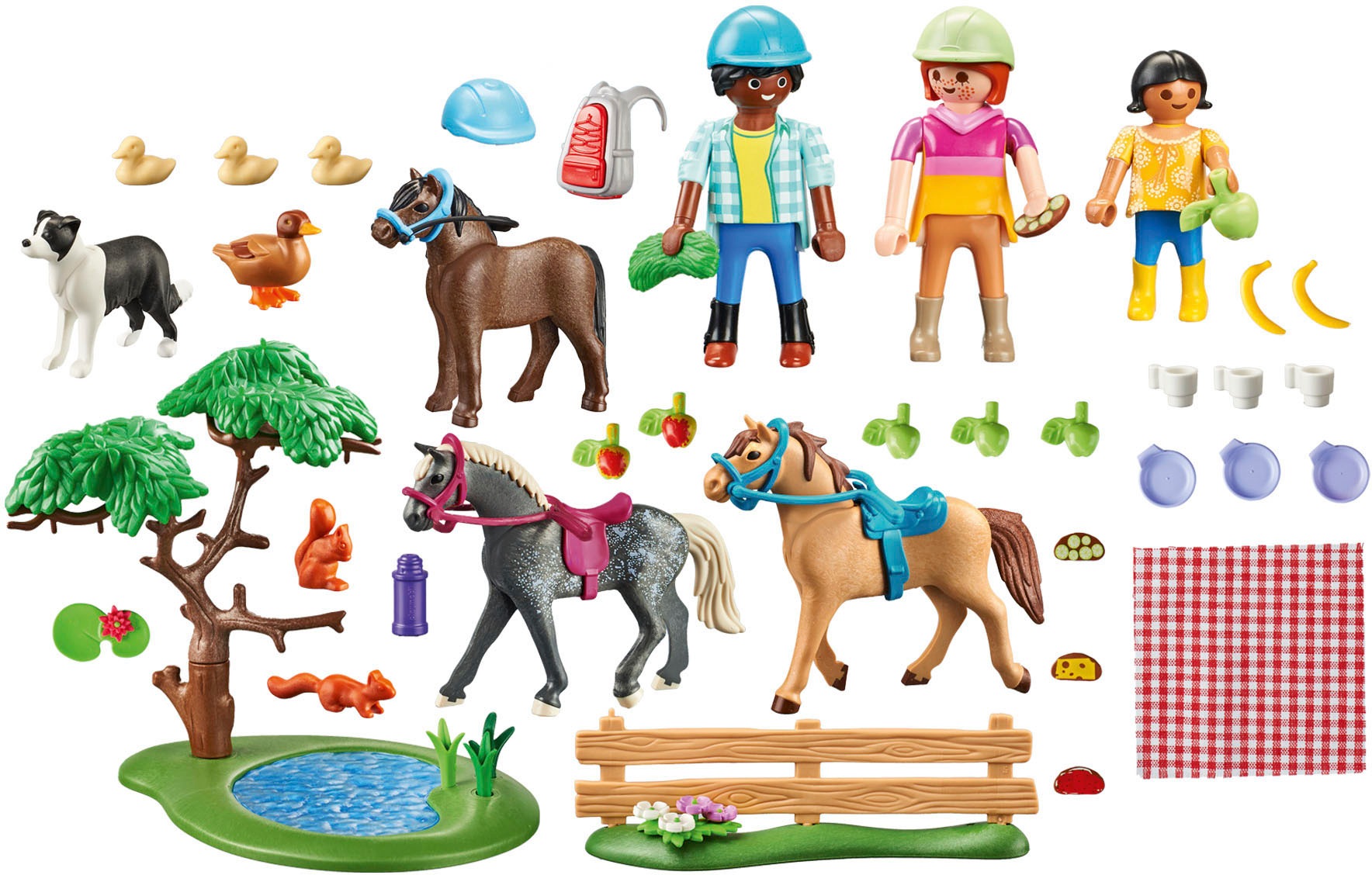Playmobil® Konstruktions-Spielset »Picknickausflug mit Pferden (71239), Country«, (67 St.), Made in Europe