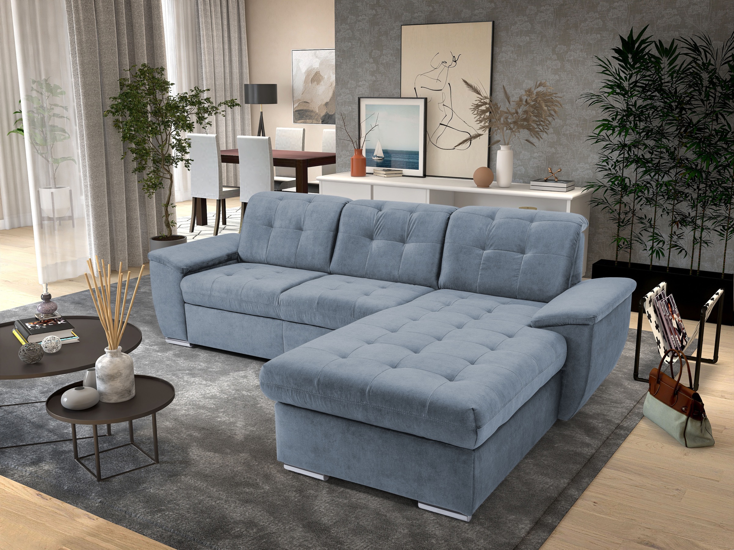 exxpo - sofa fashion Ecksofa »Derby Inkl. Kopfteilverstellung, wahlw. Bett günstig online kaufen