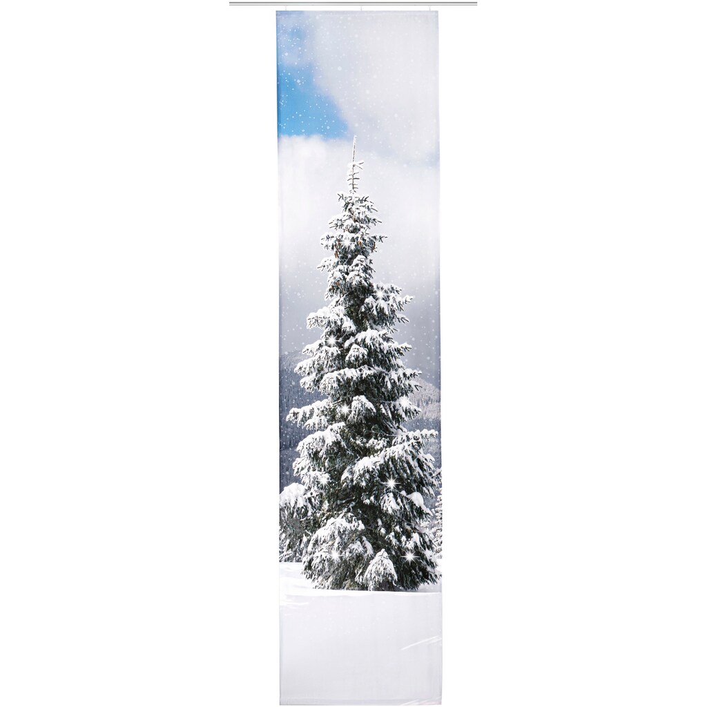 my home Schiebegardine »Tannenbaum«, (1 St.), bedruckt im winterlichen Design