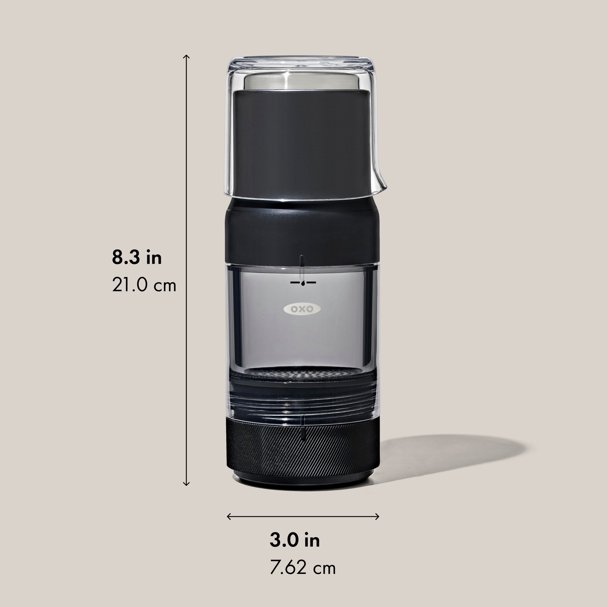 OXO Good Grips Kaffeebereiter »Rapid Brew Schnellbrüher« Heiß in 2 Minuten, Cold Brew in 5 Minuten – ganz ohne Strom