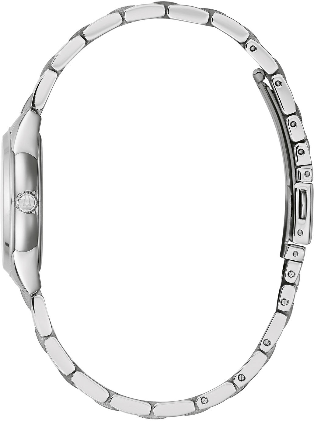 Bulova Quarzuhr Armbanduhr, Damenuhr, Edelstahlarmband, mit Diamanten