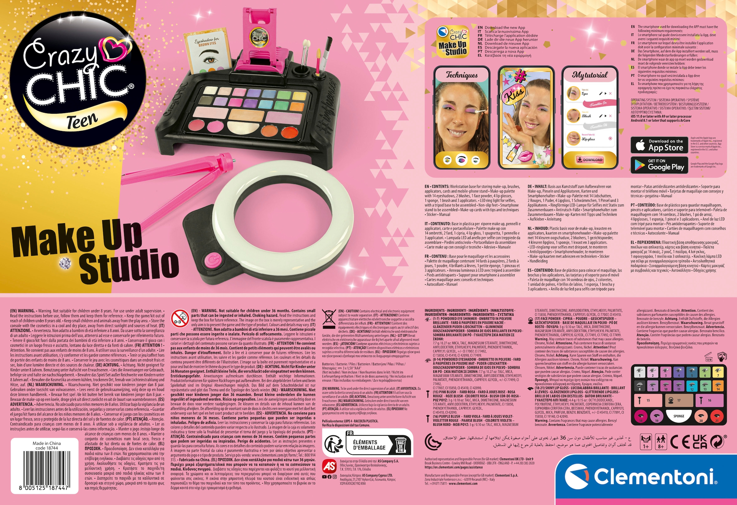 Clementoni® Kreativset »Crazy Chic, Make-up Artist«
