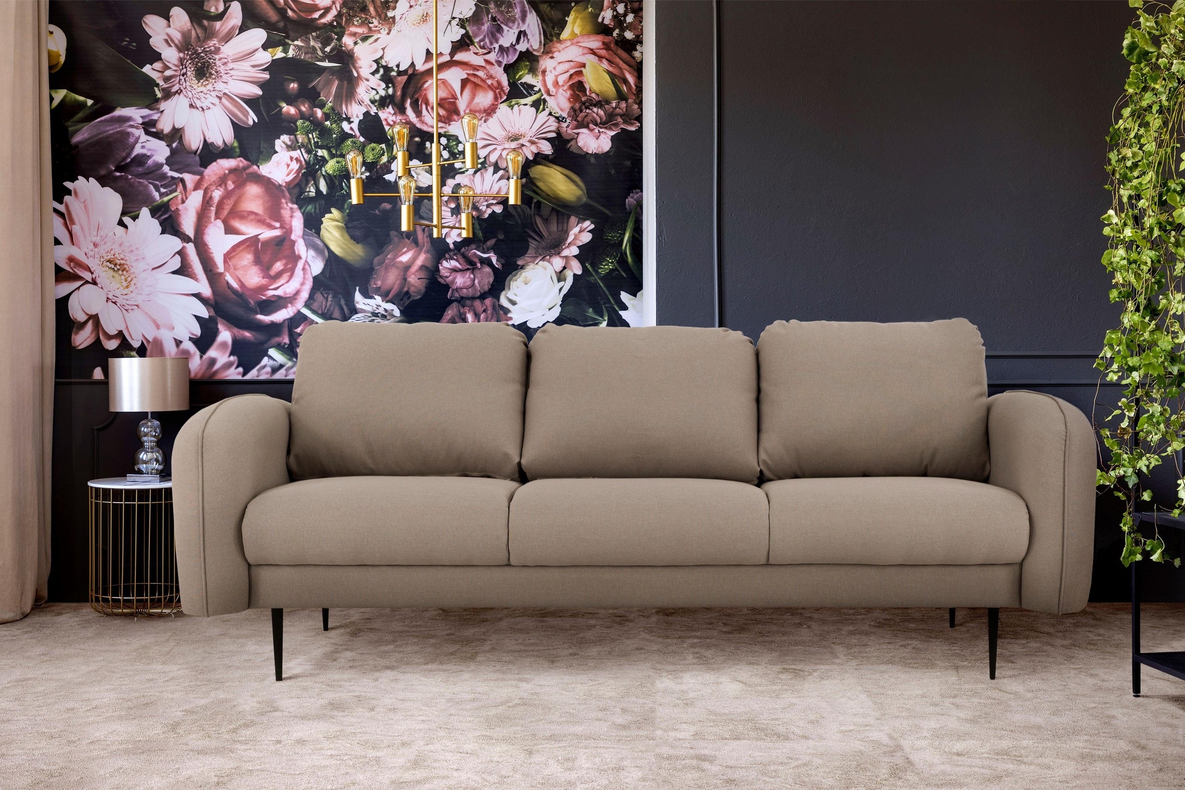 Home affaire 3-Sitzer »Skidi« mit losen Rückenkissen und Keder oben auf der günstig online kaufen