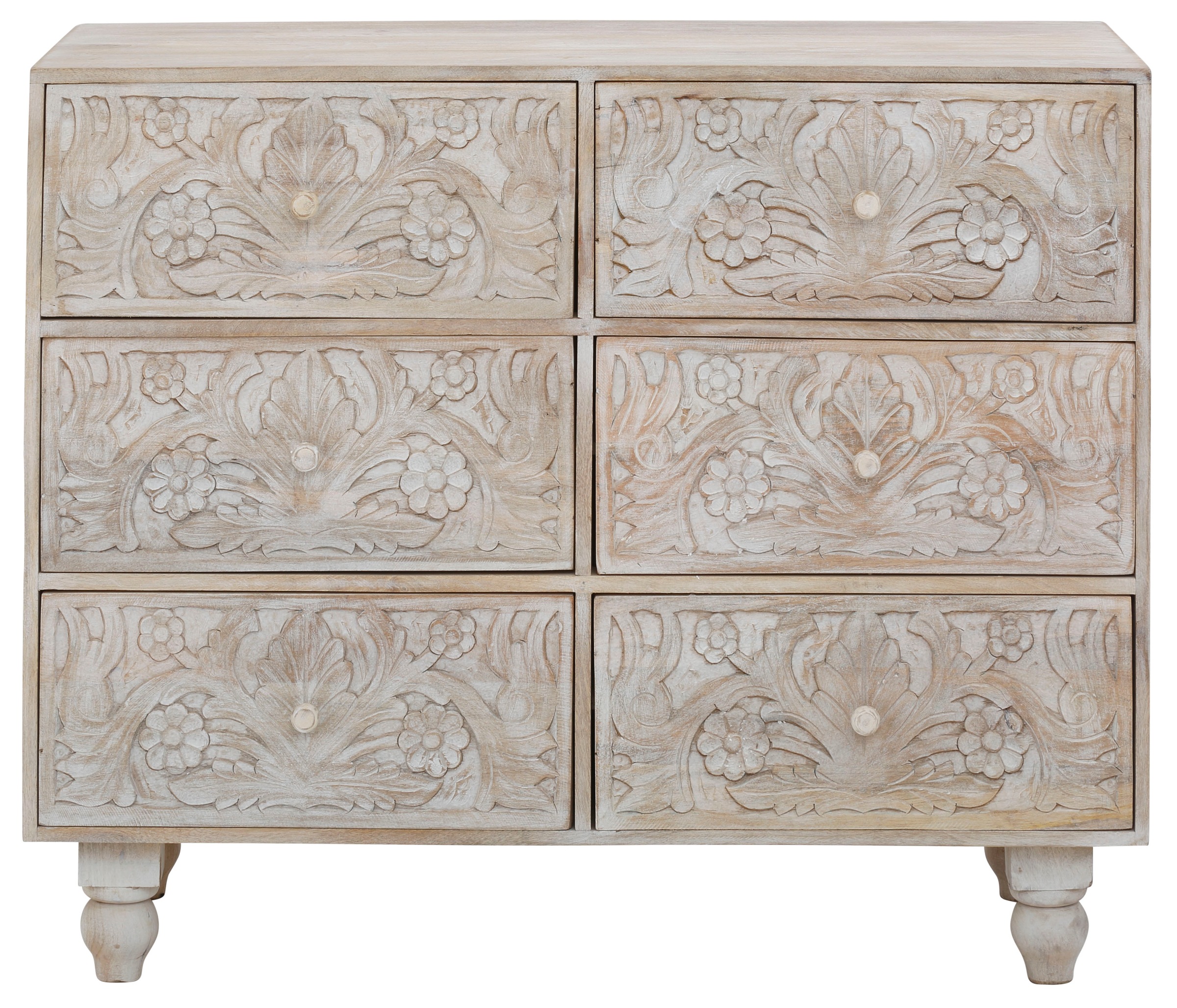 Home affaire Kommode »Lavin Sideboard«, Mangoholz, mit dekorativen Schnitze günstig online kaufen