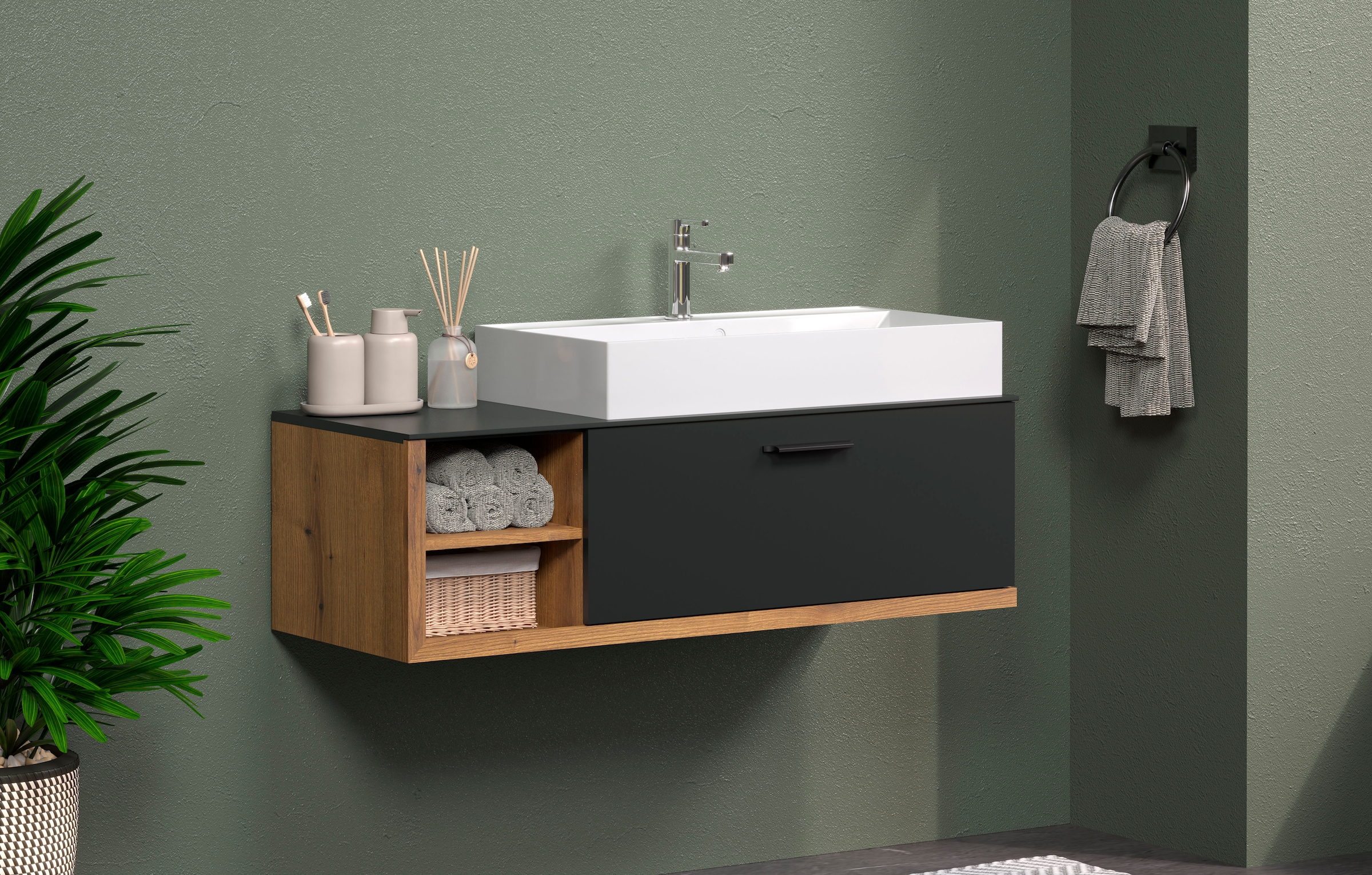 INOSIGN Waschtisch »Premont«, Eleganter Waschbeckenunterschrank mit 80 cm Waschbecken - Softclose