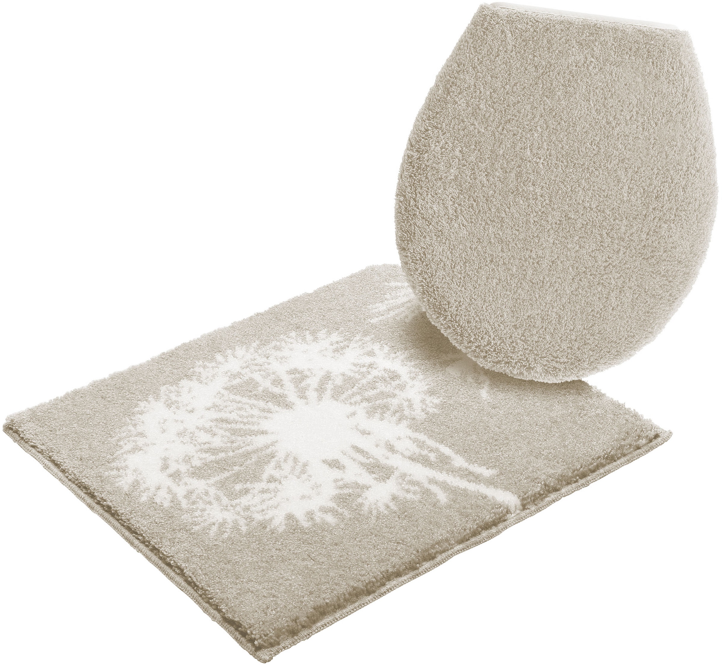 Grund Badematte »Pusteblume, Badvorleger, Badezimmer Teppich, sehr weich«, günstig online kaufen