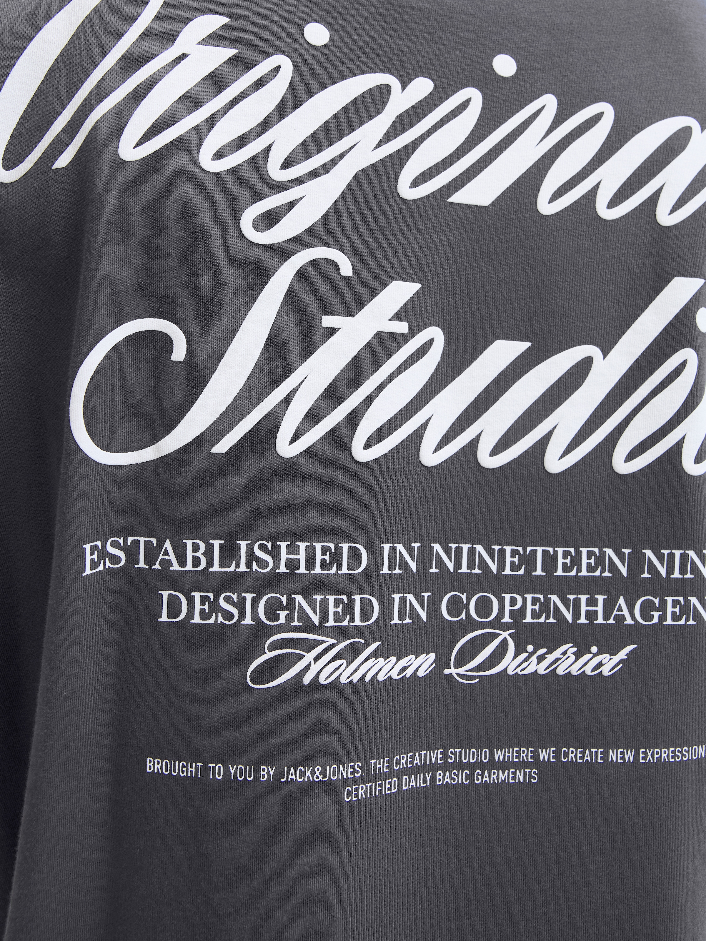 Jack & Jones Kurzarmshirt »JORNORREBRO TYPO TEE SS CREW NECK NOOS« Baumwolle, relaxed fit