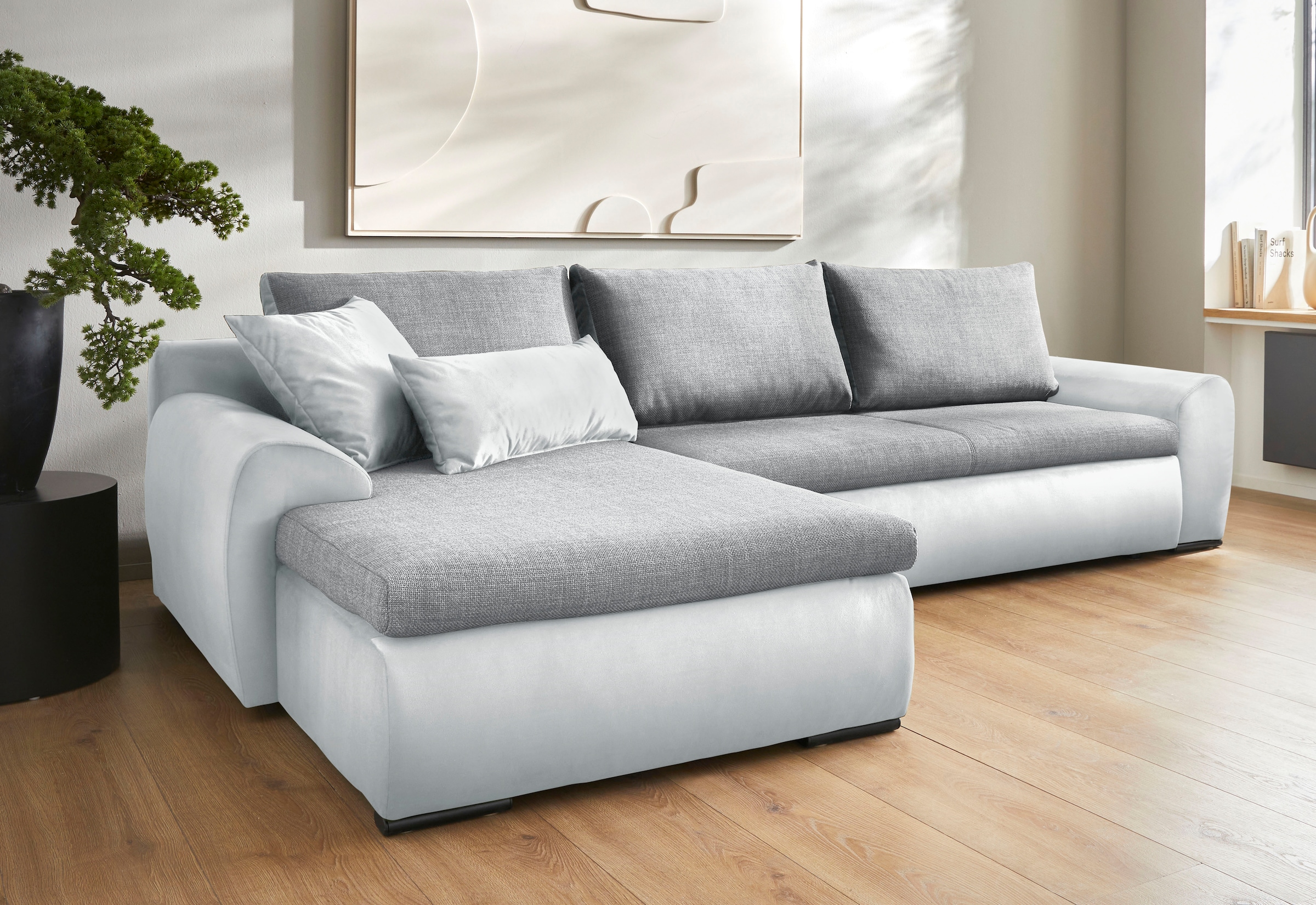 Home affaire Ecksofa »Win, L-Form, Breite 285cm« optional mit Schlaffunktio günstig online kaufen