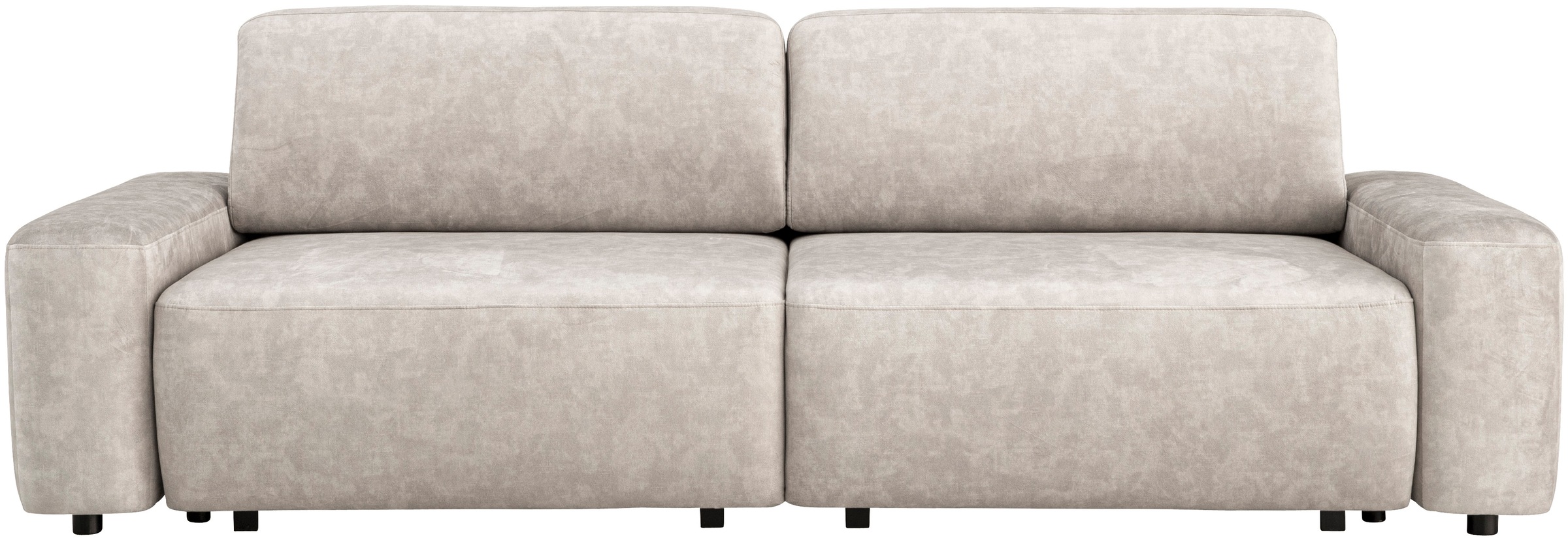 INOSIGN 3-Sitzer »TORGE (257cm), Sofa,Schlafsofa in Cord, Samtvelours, Struktur fein«, rundes Design, Schlaffunktion u. Bettkasten, Liegefläche: 135/200 cm