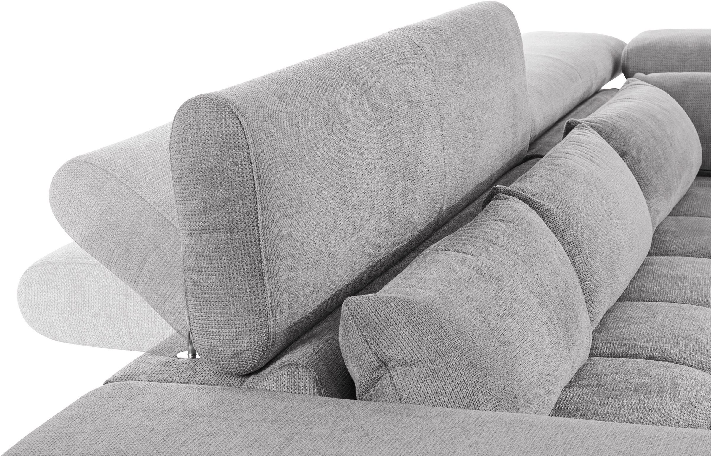 COTTA Ecksofa »Orion L-Form«, mit Kopfteilverstellung & 5 Nierenkissen