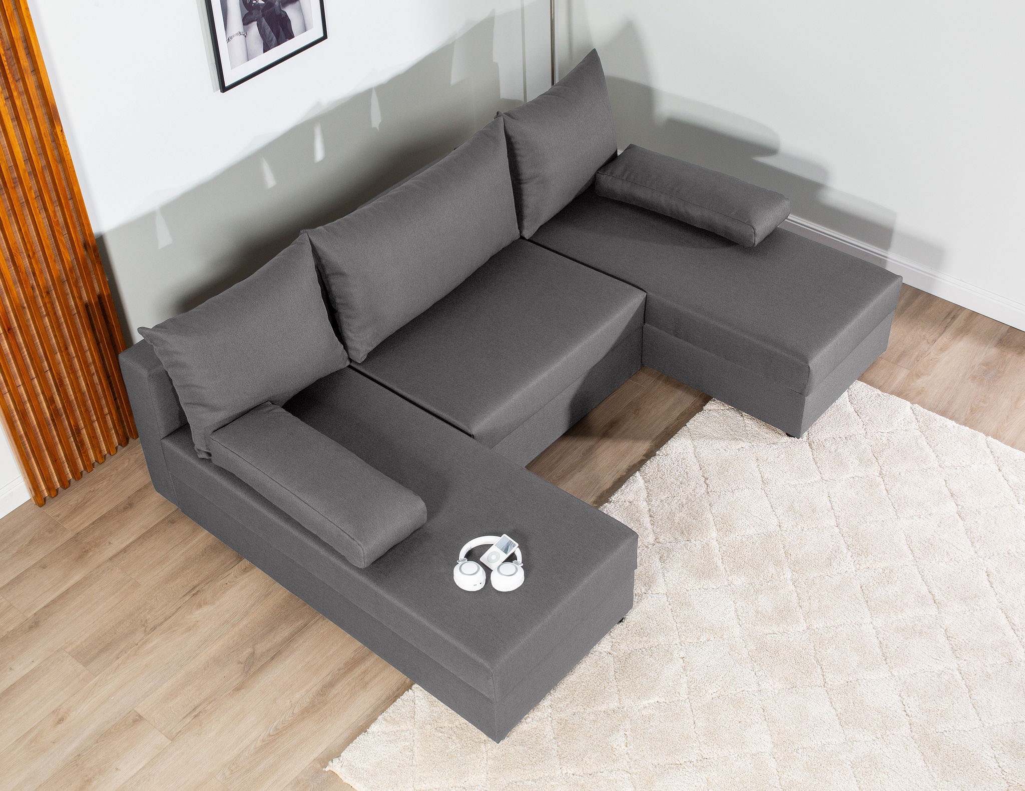 COLLECTION AB Wohnlandschaft »Pico U-Form«, Wohnlandschaft,2 X Ottomane,Polyätherschaum Polsterung