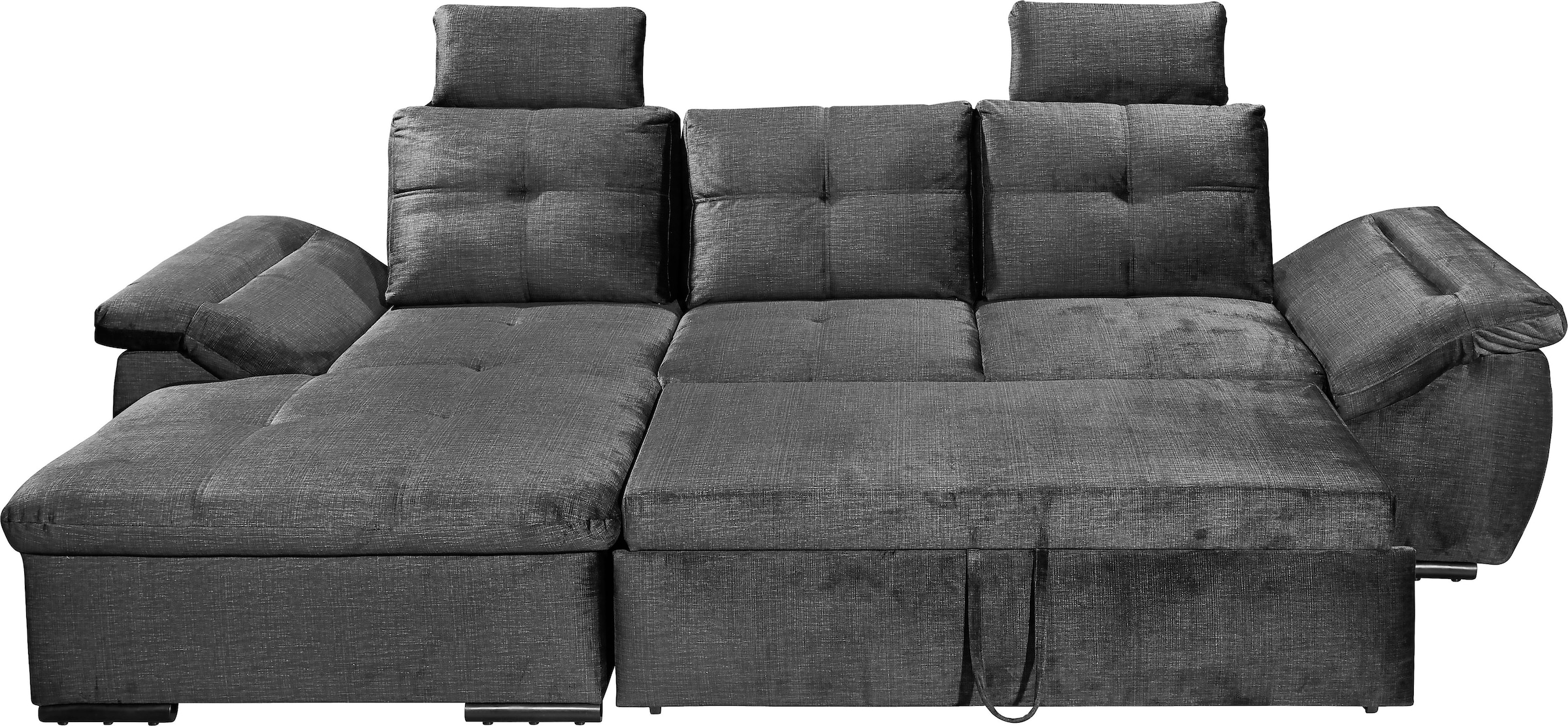 ED EXCITING DESIGN Ecksofa »Alija L-Form« mit Bettfunktion, Armteilverstellung & Kopfstützen