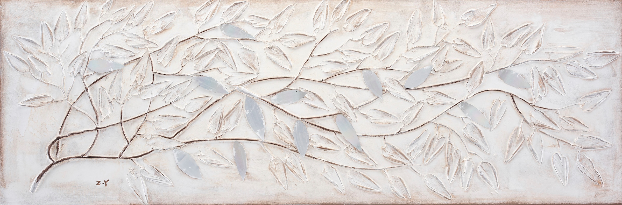 Ölgemälde Zweige B/L: ca. 120x40 cm günstig online kaufen