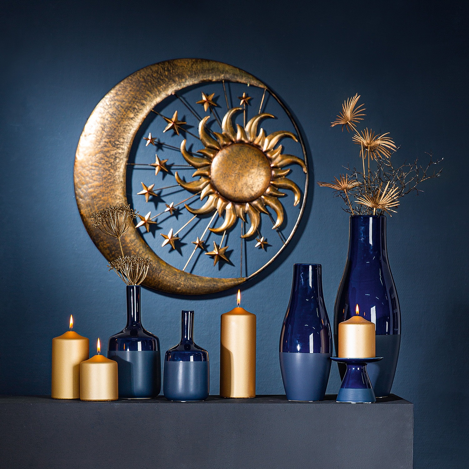 GILDE Tischvase »Vase Sky, bauchig, aus Keramik, Höhe ca. 41 cm«, (1 St.), wasserdicht