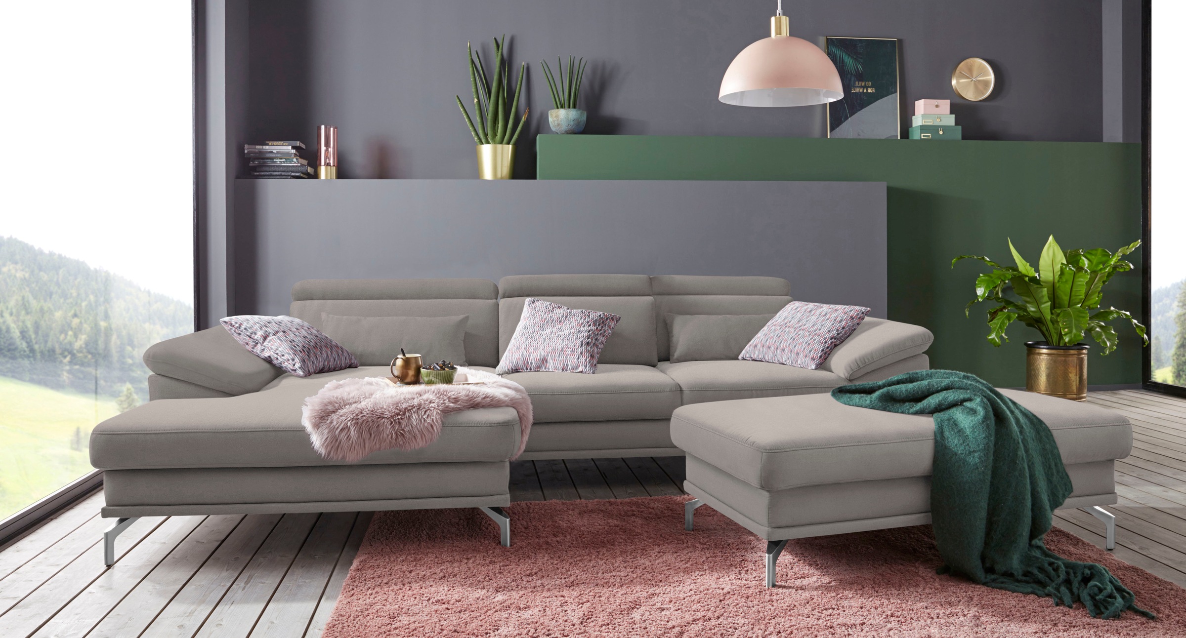 sit&more Ecksofa »Scorpio L-Form«, inklusive Sitztiefenverstellung, wahlweise mit Kopfverstellung