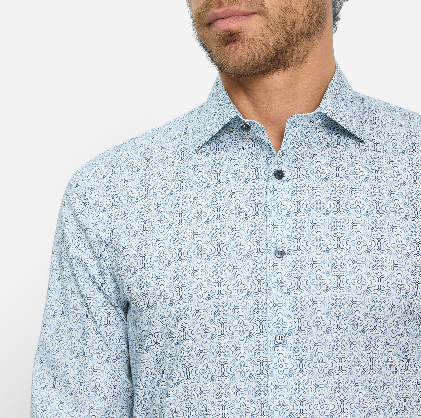 OLYMP Businesshemd »No 6 six« modisch gemustert