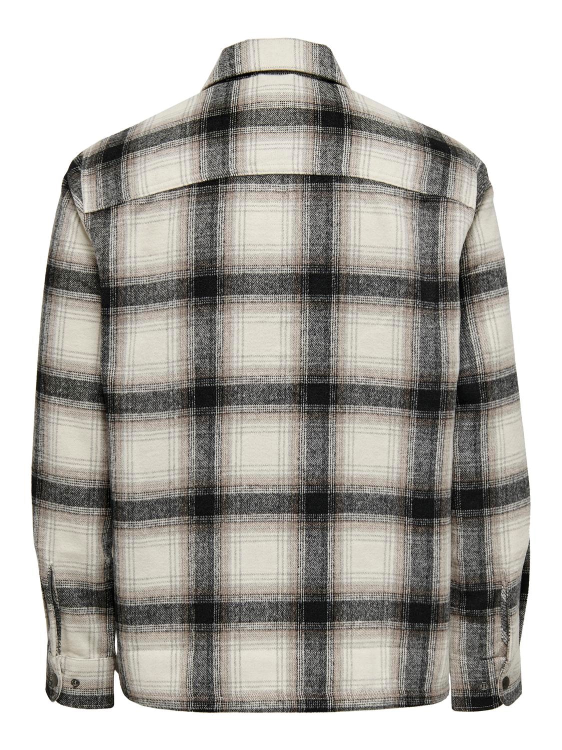 ONLY & SONS Langarmhemd »ONSAUSTIN WOOL ZIP OVERSHIRT«