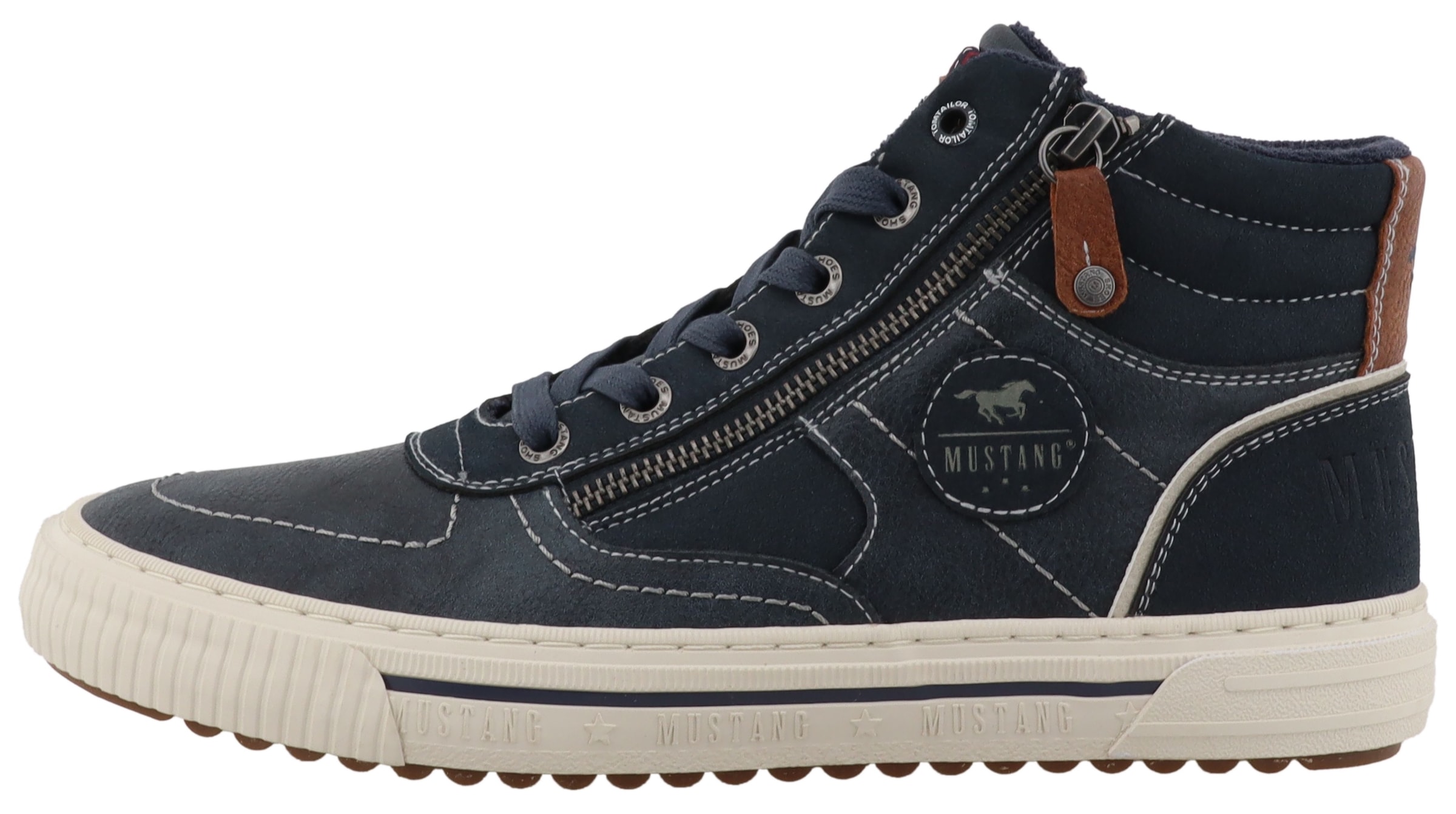 Mustang Shoes Sneaker »Masha«  High Top Sneaker, Schnürboots mit Reißverschluss