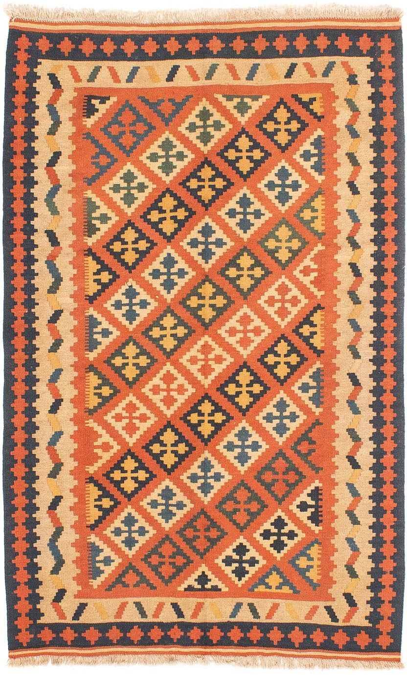 morgenland Wollteppich »Kelim - Oriental - 195 x 124 cm - orange«, rechteck günstig online kaufen