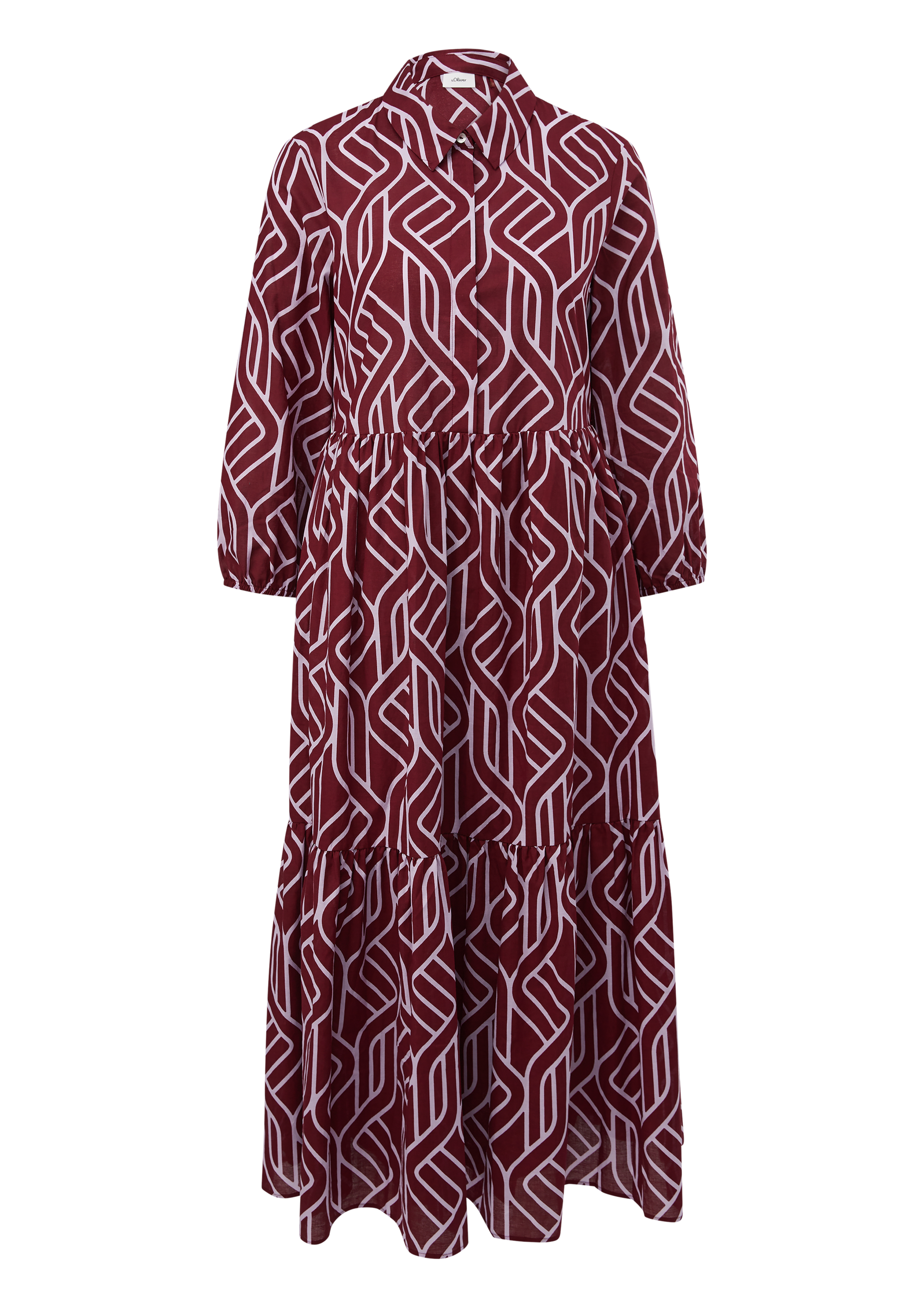 s.Oliver BLACK LABEL Tunikakleid, Langarm mit Allover-Print