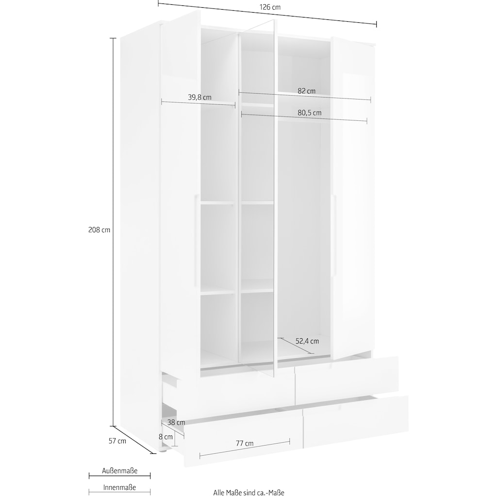 Schlafkontor Drehtürenschrank »Spice«