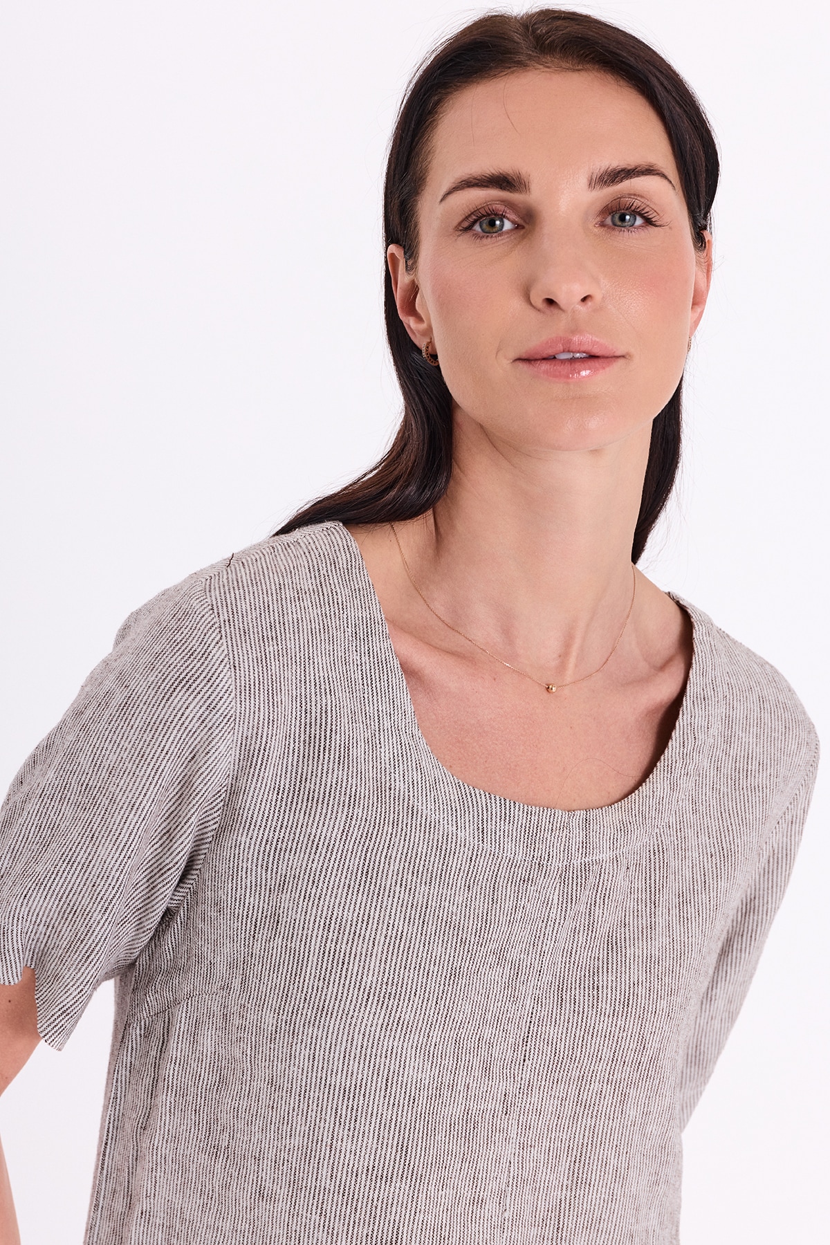 FREEQUENT Midikleid »FQLAVA-DRESS« gestreift, figurumspielend