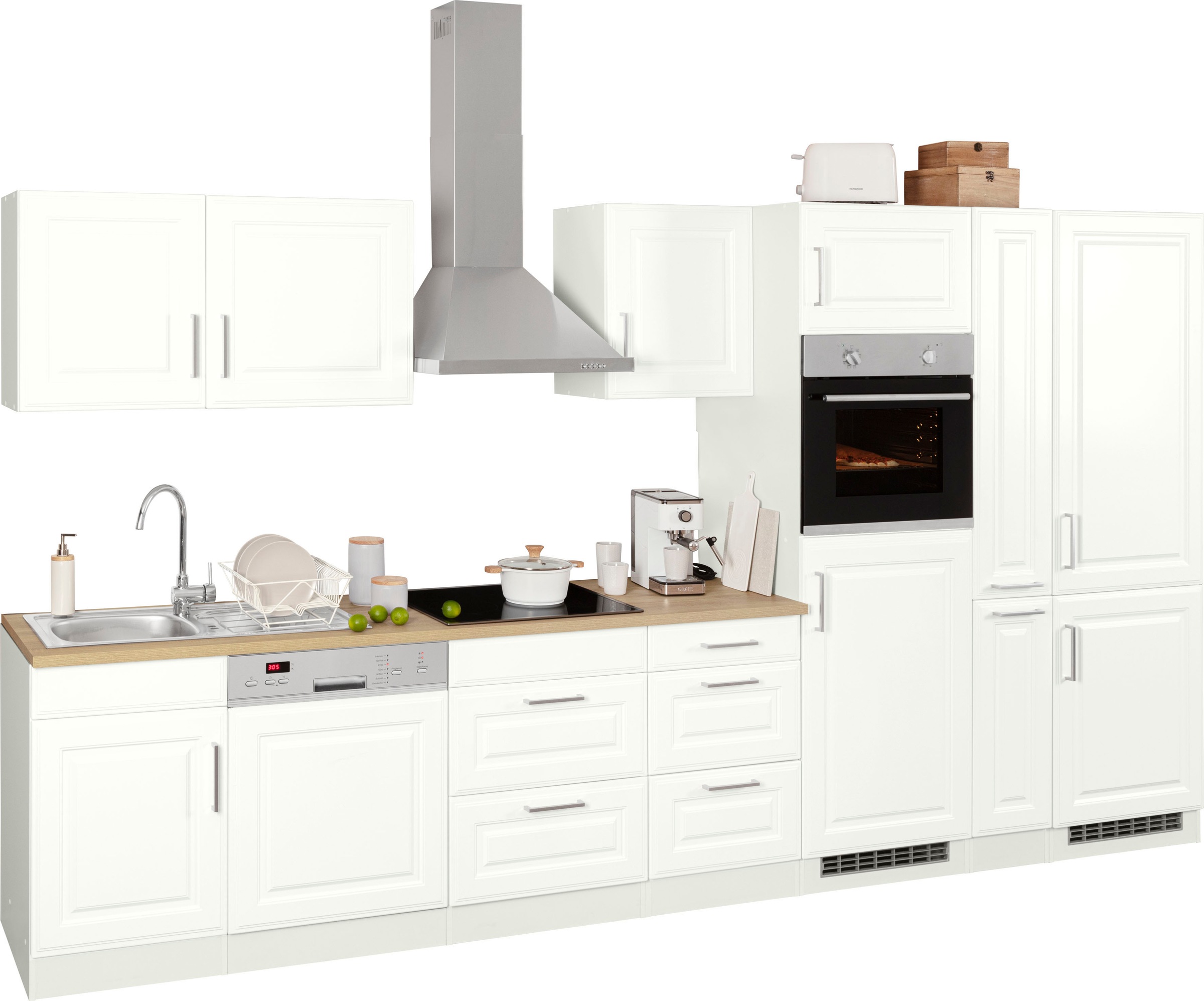 KOCHSTATION Küchenzeile »KS-Stockholm«, Breite 370 cm, mit hochwertigen MDF günstig online kaufen