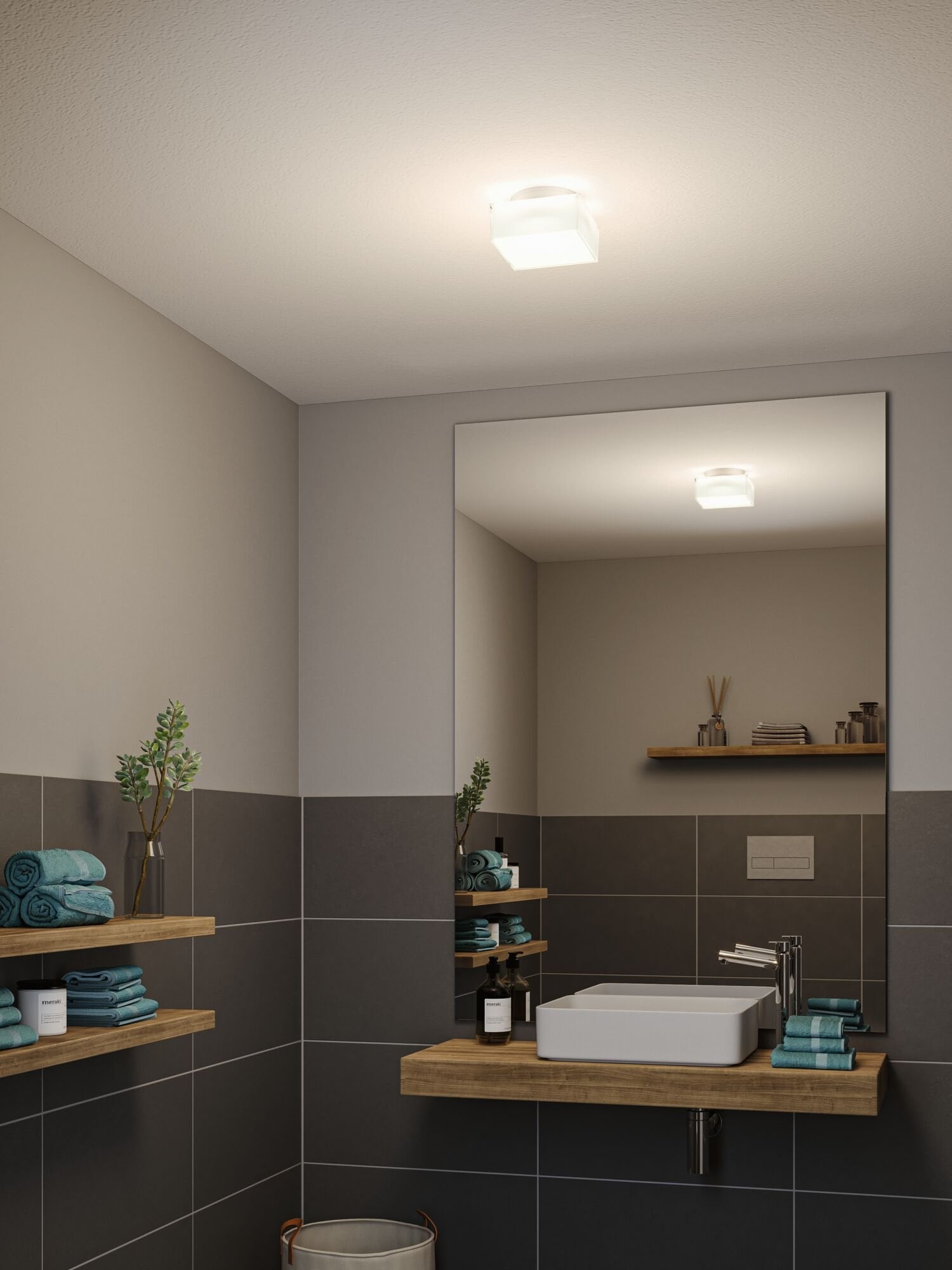 Paulmann LED Deckenleuchte »Selection Bathroom Maro IP44 1x6,8W 155x155mm 3000K Weiß Kunststoff«, 1 flammig