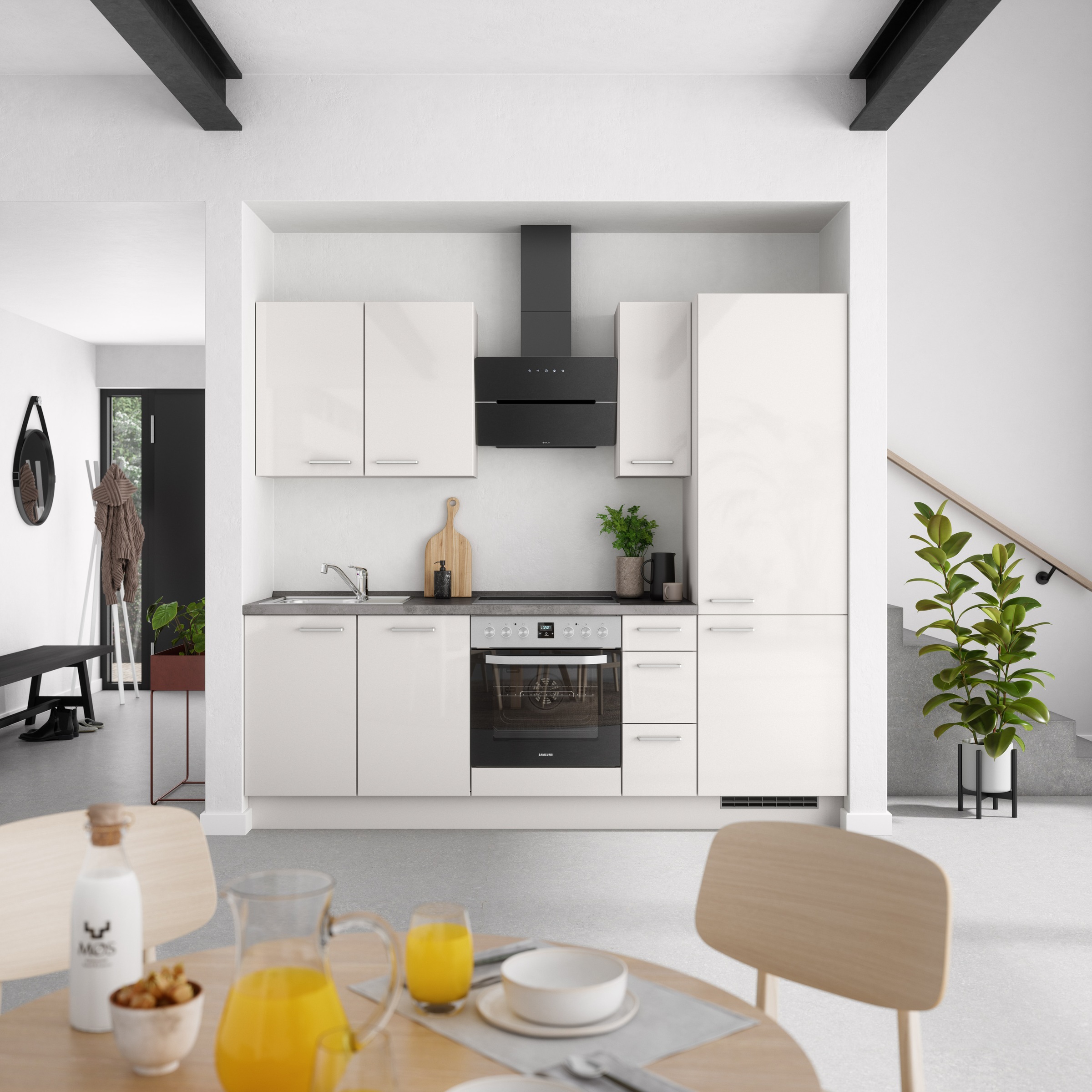 nobilia® Küchenzeile »"Flash II"«, vormontiert, Ausrichtung wählbar, Breite 240 cm, wahlw. mit E-Geräten