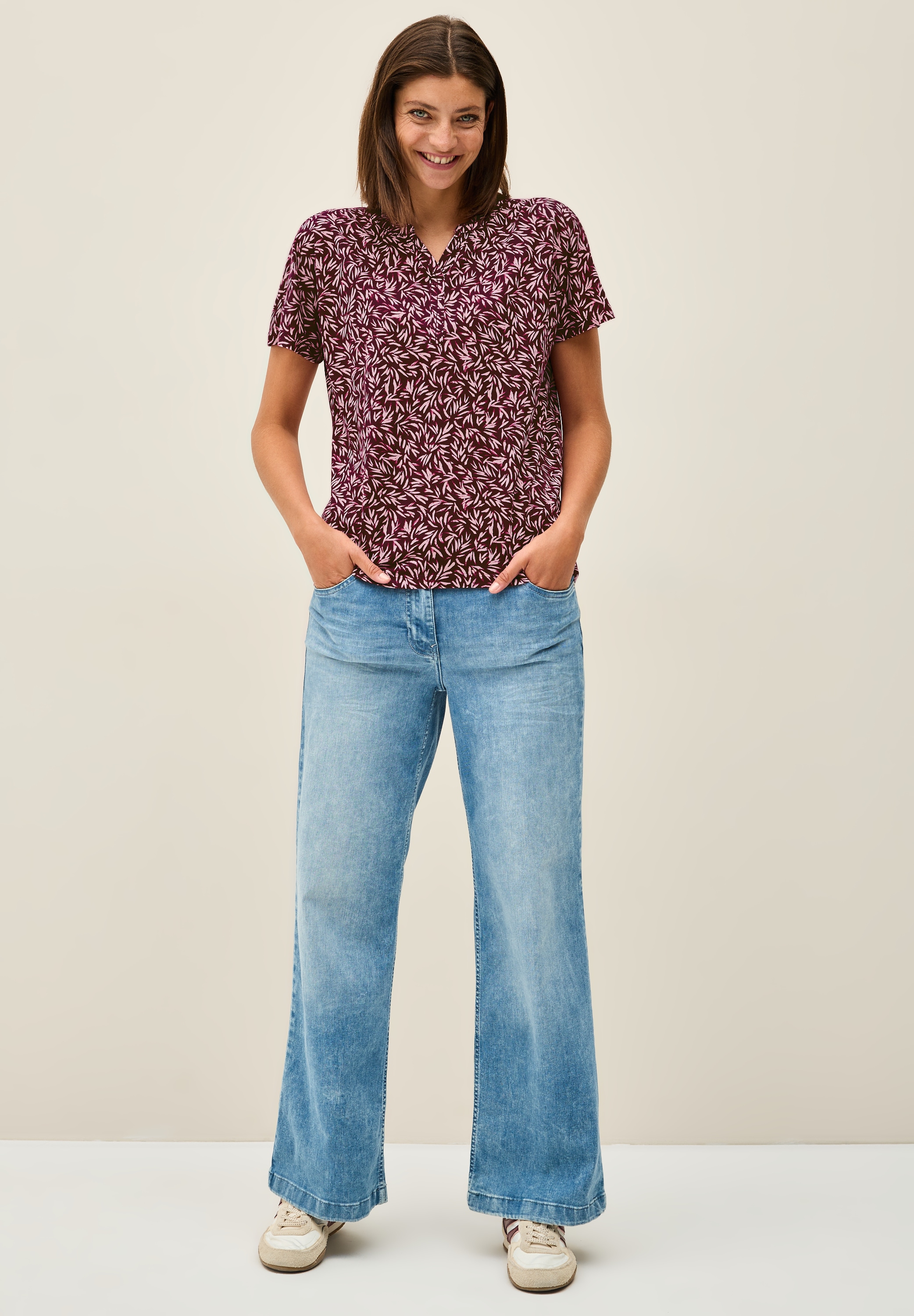 Cecil T-Shirt, mit Minimal Print und im Tunika Look