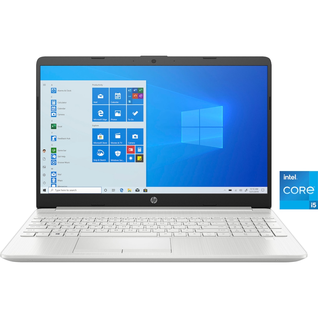 HP Notebook »15-dw3201ng«, (39,6 cm/15,6 Zoll), Intel, Core i5, Iris© Xe Graphics, 512 GB SSD, Kostenloses Upgrade auf Windows 11, sobald verfügbar