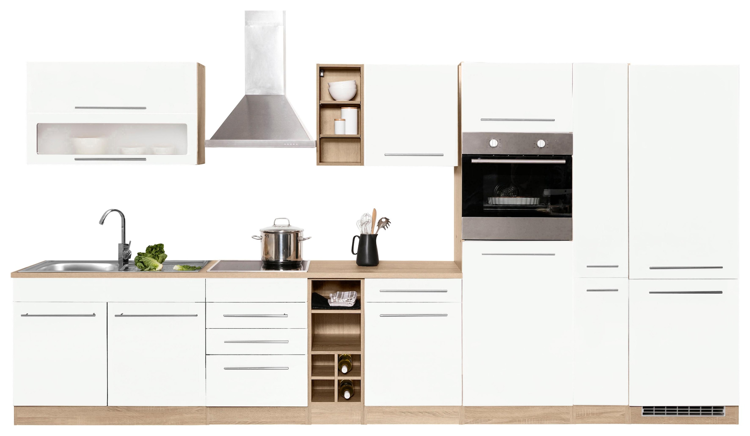 KOCHSTATION Küchenzeile »KS-Eton«, ohne E-Geräte, Breite 390 cm günstig online kaufen