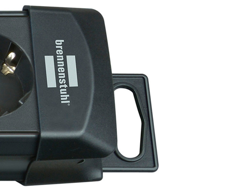 Brennenstuhl Steckdosenleiste »Premium-Line«, 8-fach, (Kabellänge 3 m), mit Schalter und 45° Winkel der Schutzkontakt-Steckdosen