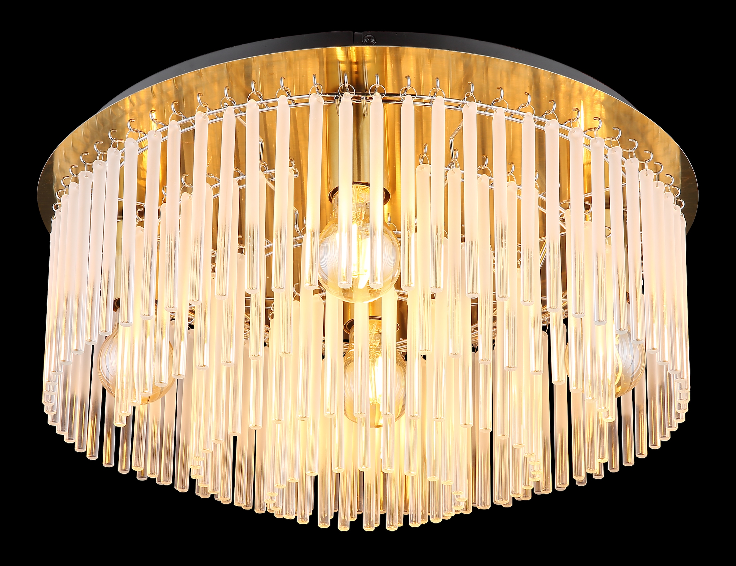 GLOBO LIGHTING Deckenleuchte »GORLEY«, Leuchtmittel E27 | ohne Leuchtmittel, Deckenleuchte/Glasstäbe/Glas goldfarben/Wohnzimmer/Esszimmer