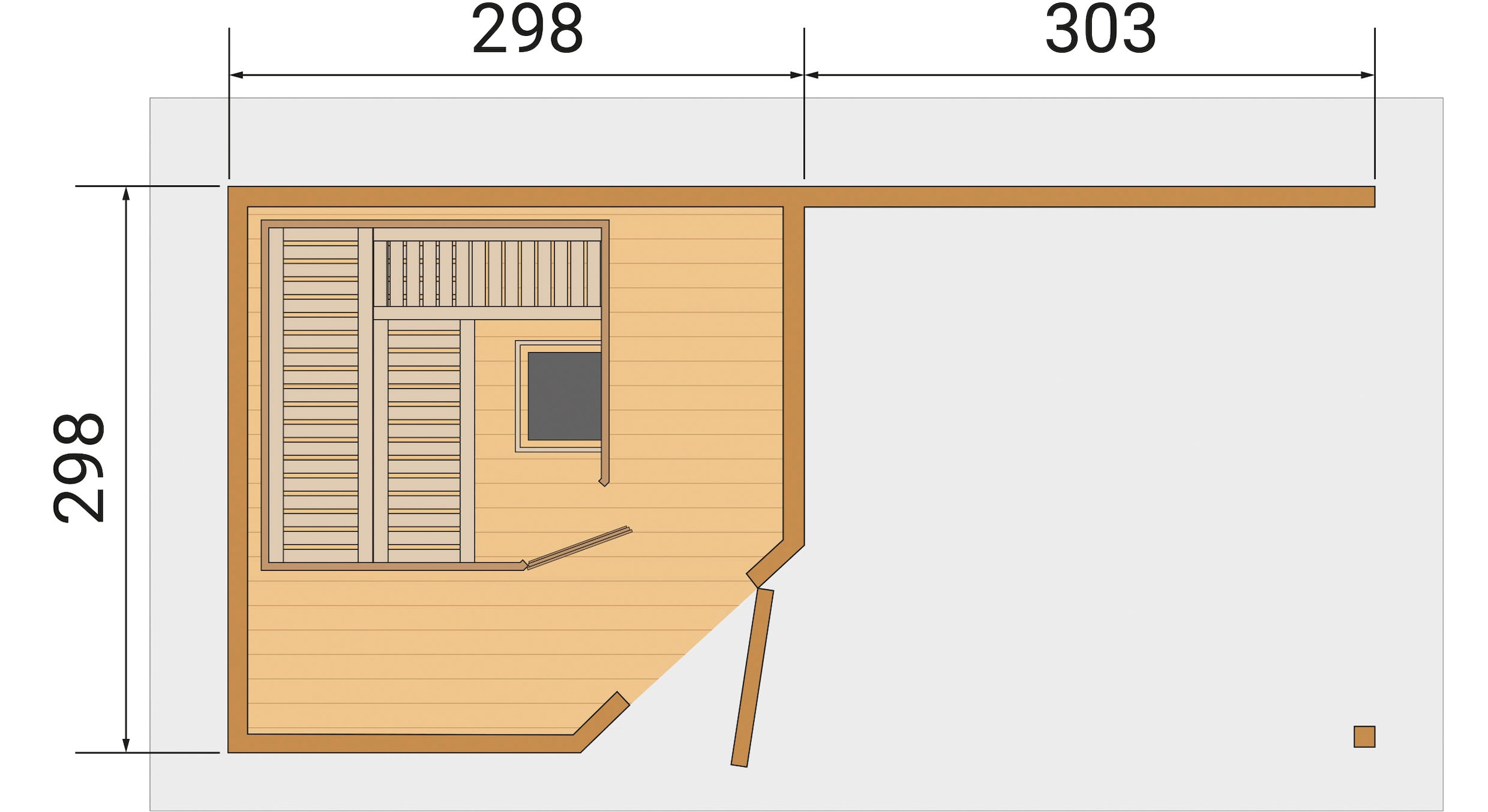 weka Saunahaus »SALO 2« inkl. hochwertiger Elementsauna