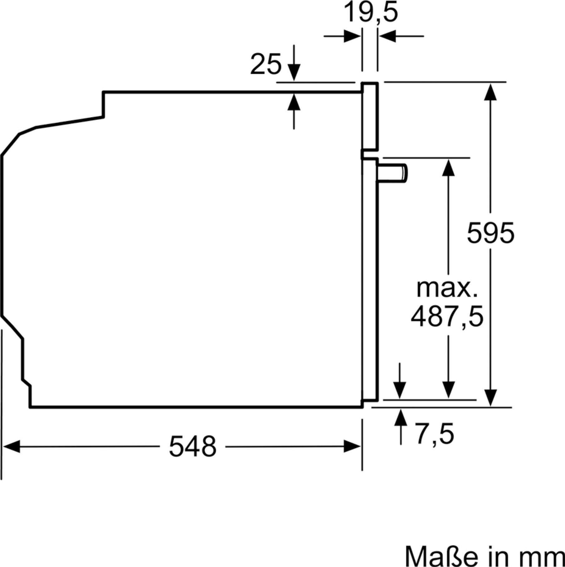 SIEMENS Einbaubackofen »HB579GBS0«, iQ500, HB579GBS0, mit Teleskopauszug nachrüstbar, Pyrolyse-Selbstreinigung