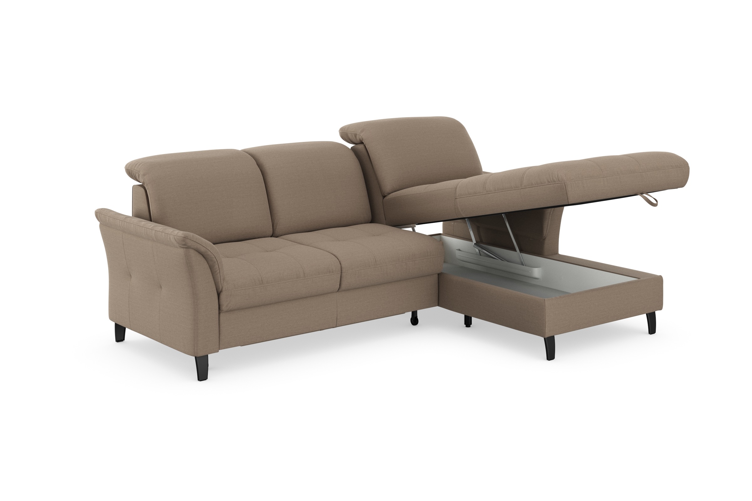 sit&more Ecksofa »Maggiore L-Form«, wahlweise mit Kopfteilverstellung, Bettfunktion und Bettkasten