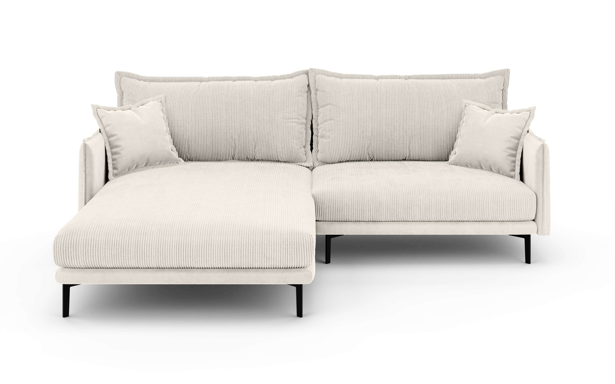 INOSIGN Ecksofa »ALEXANDRIA mit Recamiere rechts oder links bestellbar, moderne Bezüge«, L-Form mit Wellenunterfederung, Maße: B/H/T 246/86/190 cm