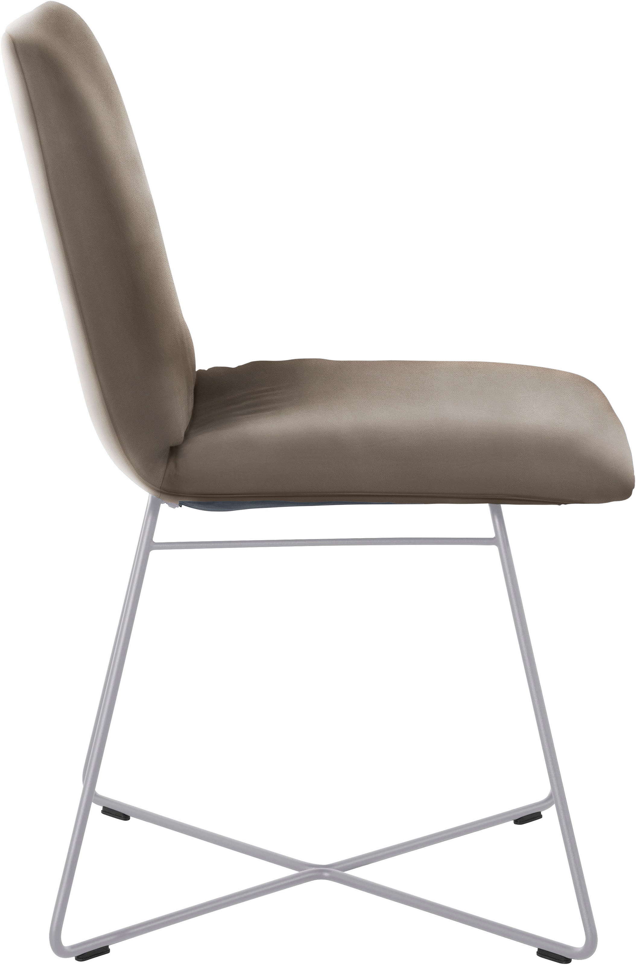 W.SCHILLIG Polsterstuhl »jakob«, Longlife Xtra-Leder Z59, mit Drahtrohrgestell in Silber matt