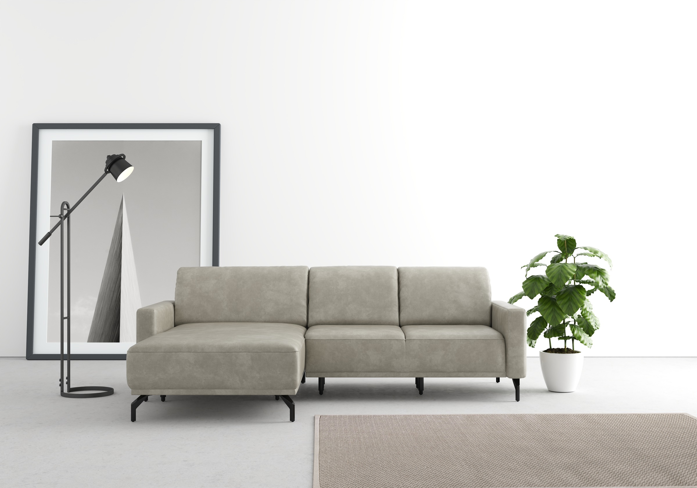 sit&more Ecksofa »Bailando L-Form«, wahlweise mit Kopfteilverstellung und Vorziehsitz, motorisch