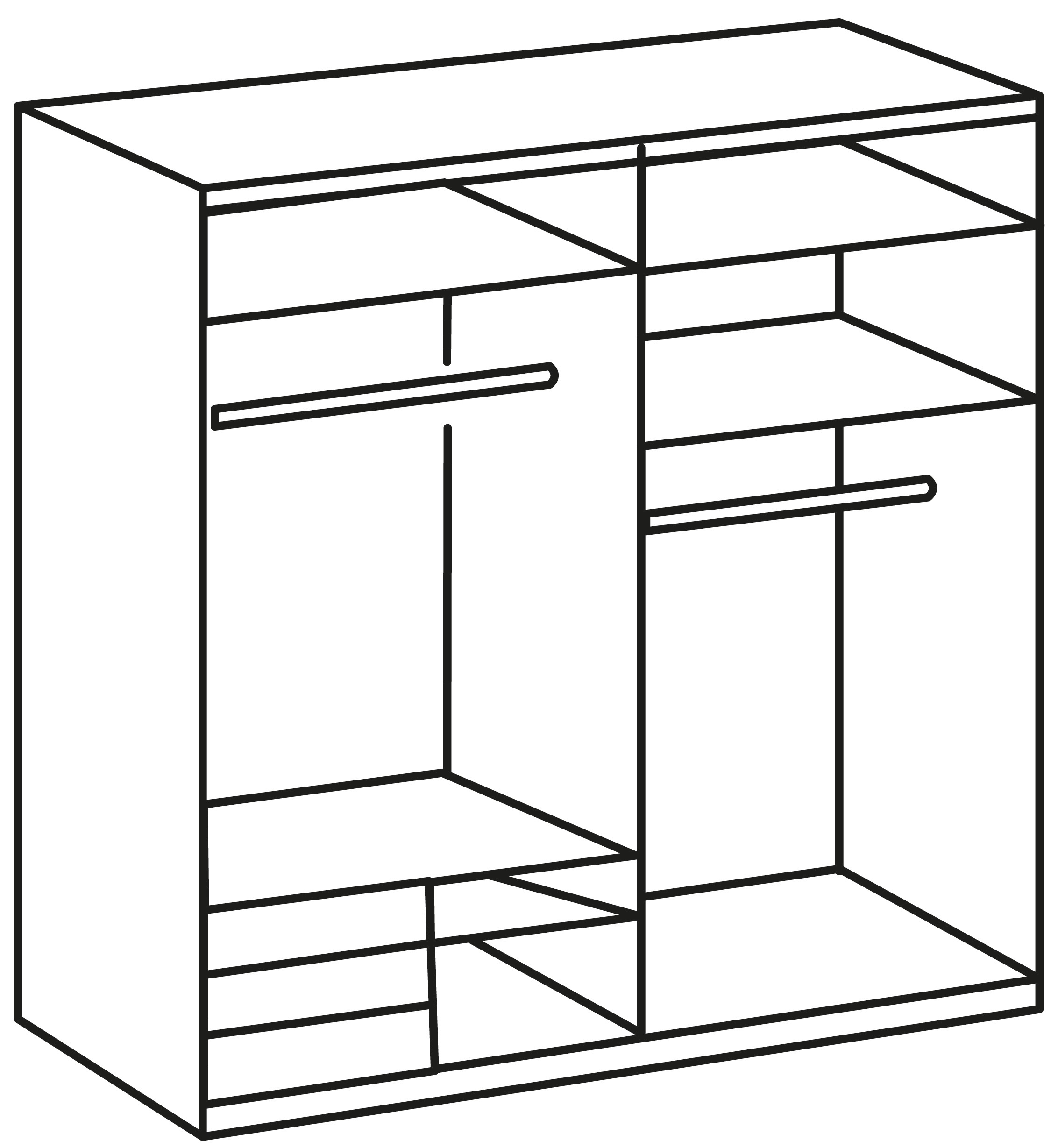 Wimex Schwebetürenschrank »Level by fresh to go«