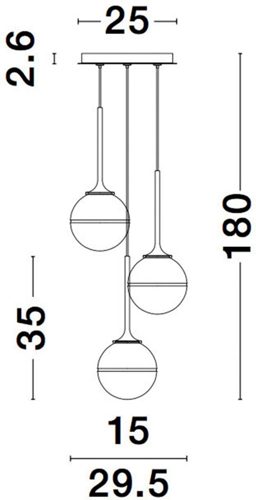 Nova Luce Hängeleuchten »CANTONA« G9 1 Stk. Ohne Beleuchtung