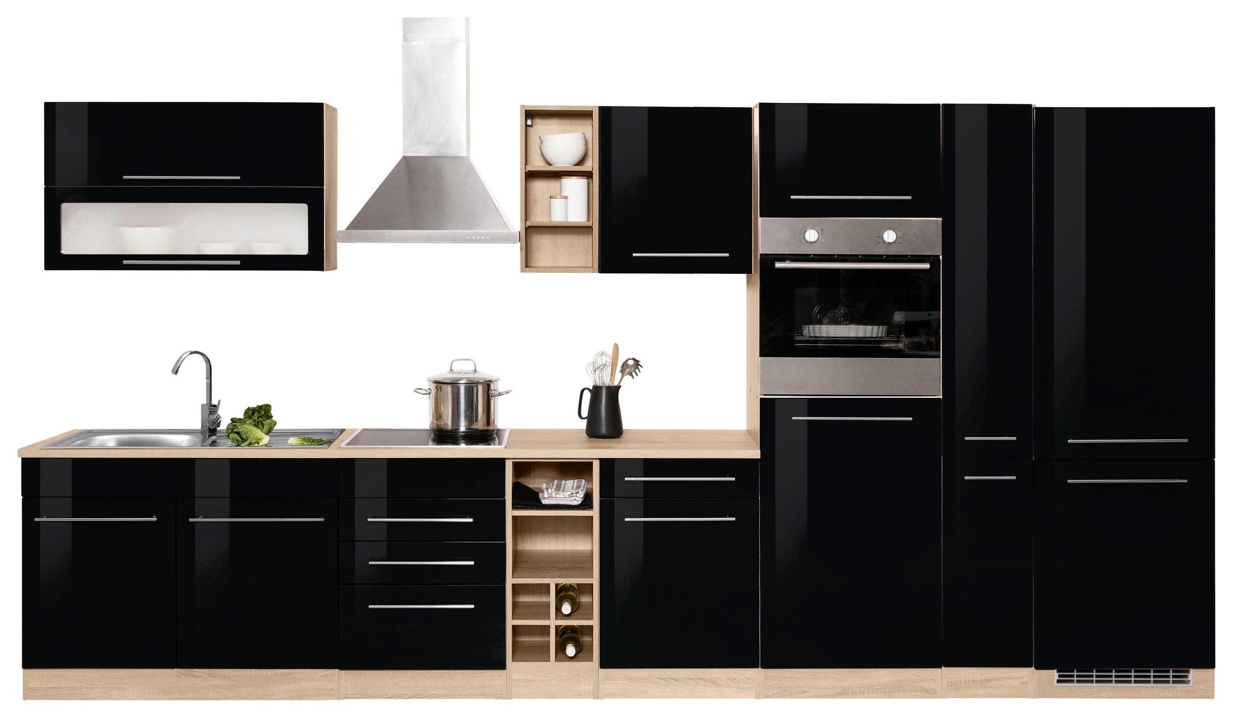 KOCHSTATION Küchenzeile »KS-Eton« ohne E-Geräte, Breite 390 cm günstig online kaufen