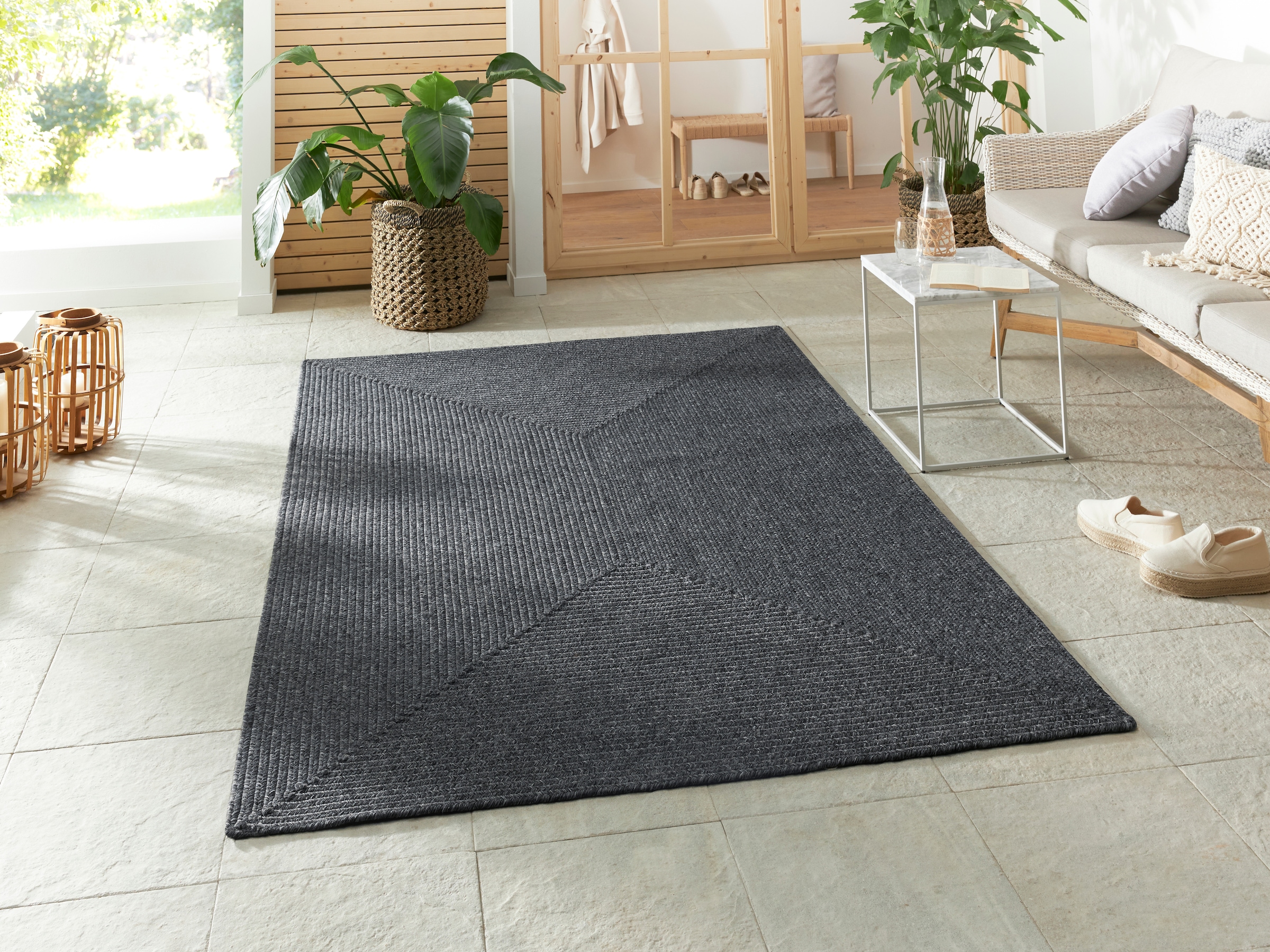 NORTHRUGS Teppich »Trenzado«, rechteckig, 10 mm Höhe, In- & Outdoor, Handma günstig online kaufen