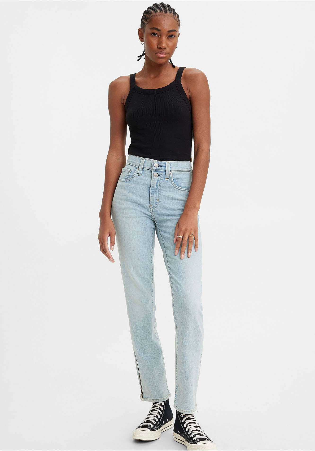 Levi's® 5-Pocket-Jeans »724 BUTTON SHANK«, mit Reisverschlussdetail am Saum