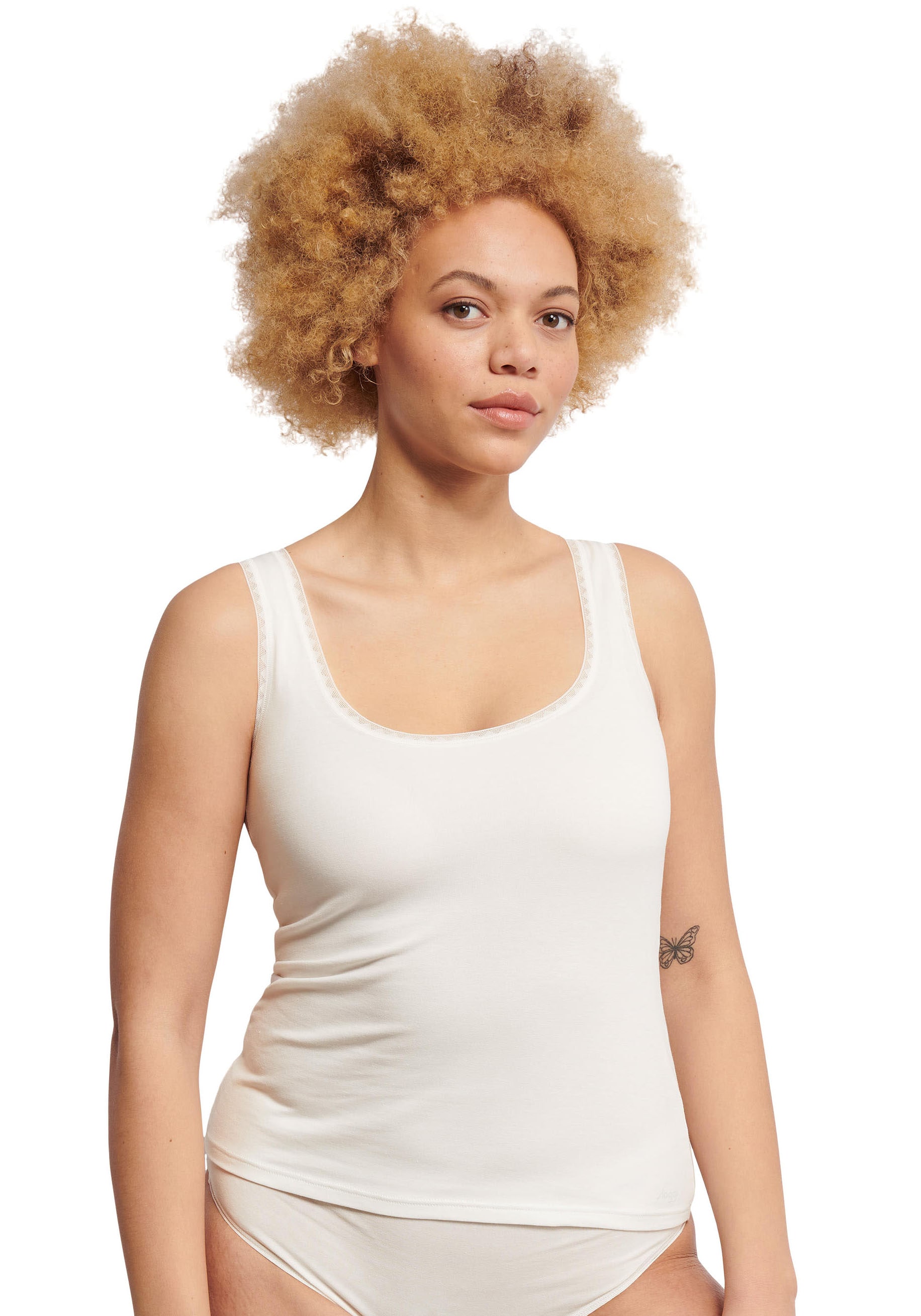 sloggi Unterhemd »GO Tank Top C2P«, (2 St., 2er Pack), zarte Spitzendetails
