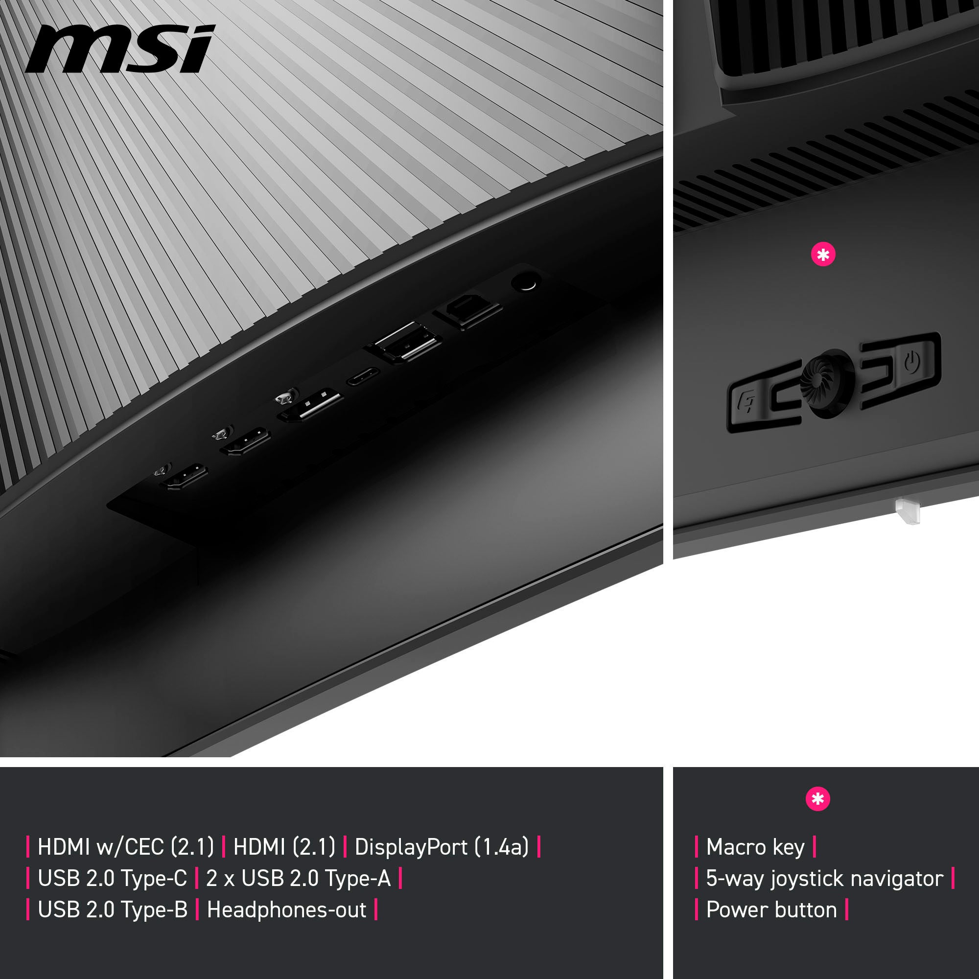 MSI Curved-Gaming-Monitor »MPG 491CQPX QD-OLED«, 125 cm/49 Zoll, 5120 x 1440 px, DQHD, 0,03 ms Reaktionszeit, 240 Hz