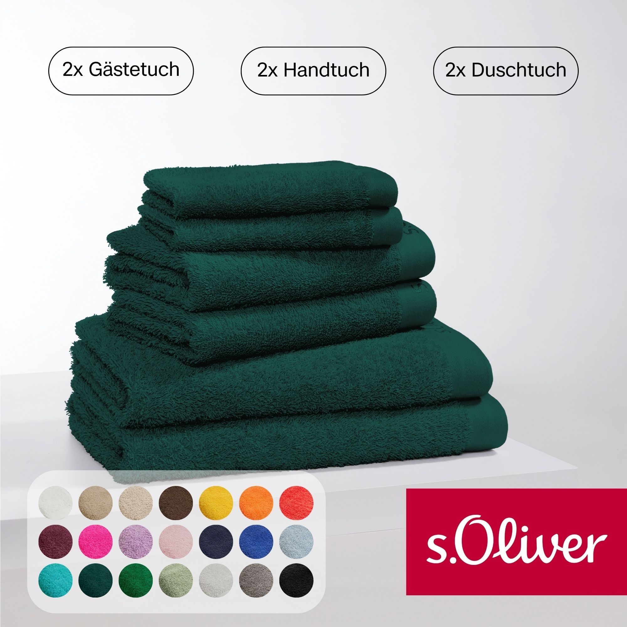 s.Oliver Handtuch Set »s.Oliver, Premium Qualität, 600 gr/m²«, (Set, 6 St., günstig online kaufen