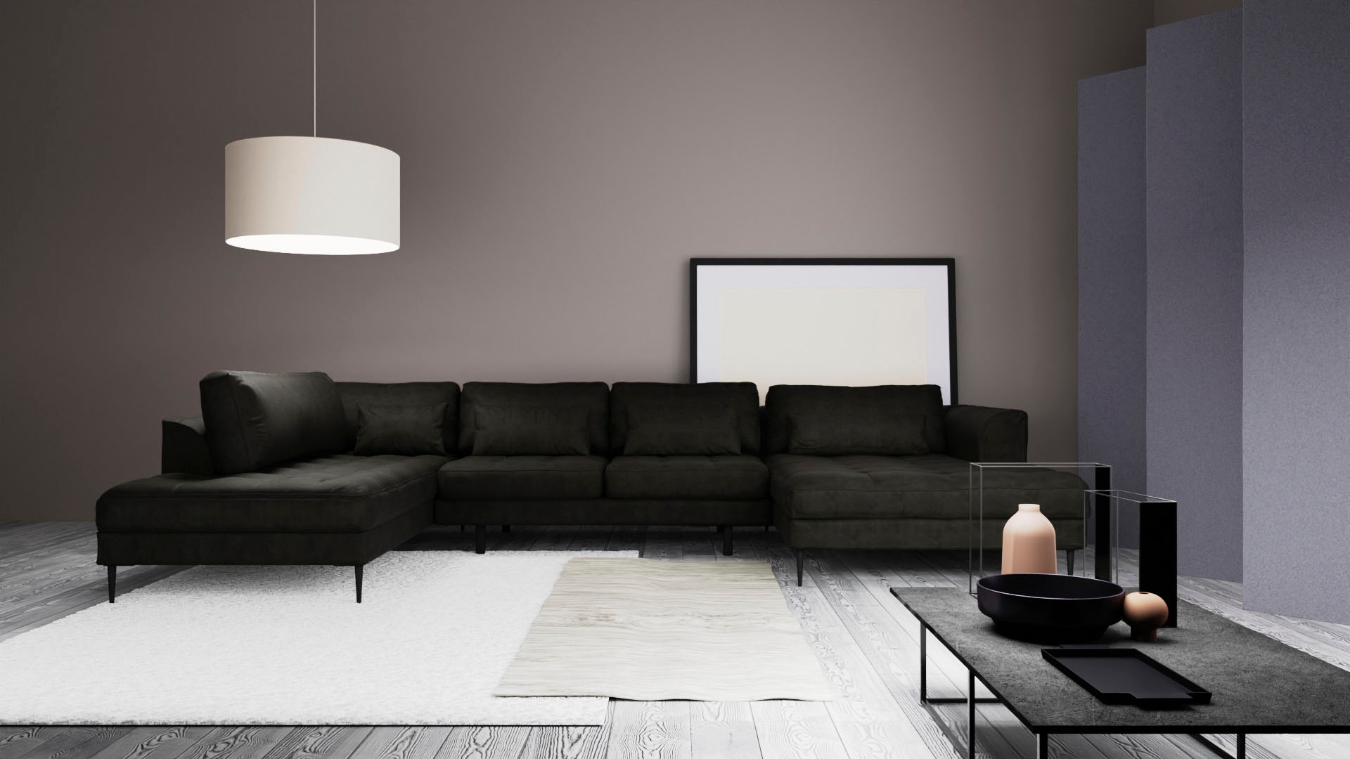 TRENDMANUFAKTUR Wohnlandschaft »Luzi, gemütliches Sofa, extra viel Platz, v günstig online kaufen