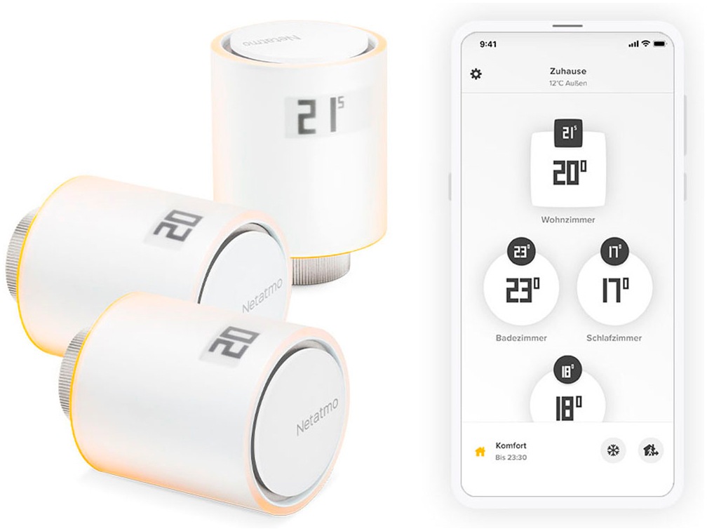 Netatmo Raumthermostat »Smarte Heizkörperthermostate, 3er Set« günstig online kaufen